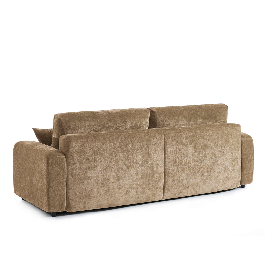 LIVIO 3-Seater Convertible Sofa – Brown