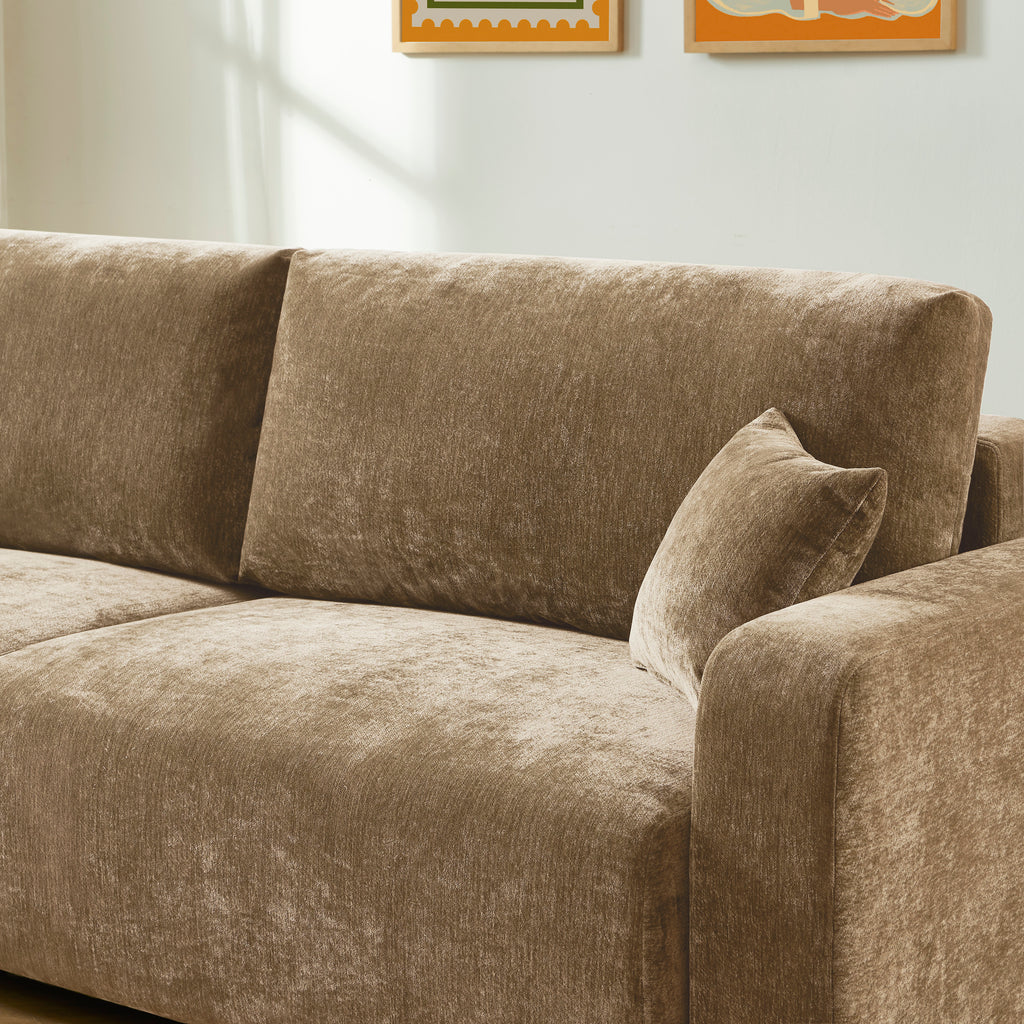 LIVIO 3-Seater Convertible Sofa – Brown