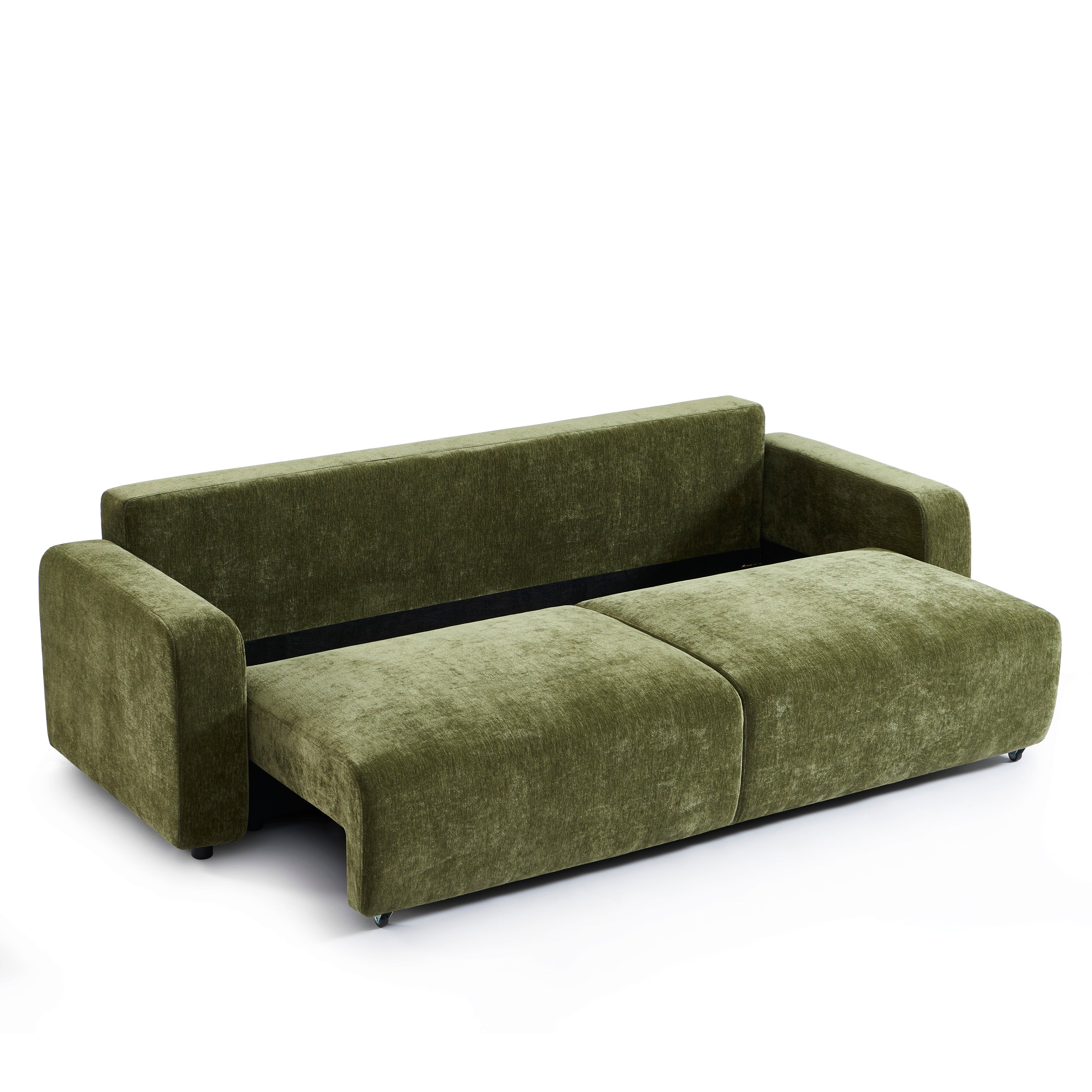 LIVIO Fabric Straight Sofa – Green