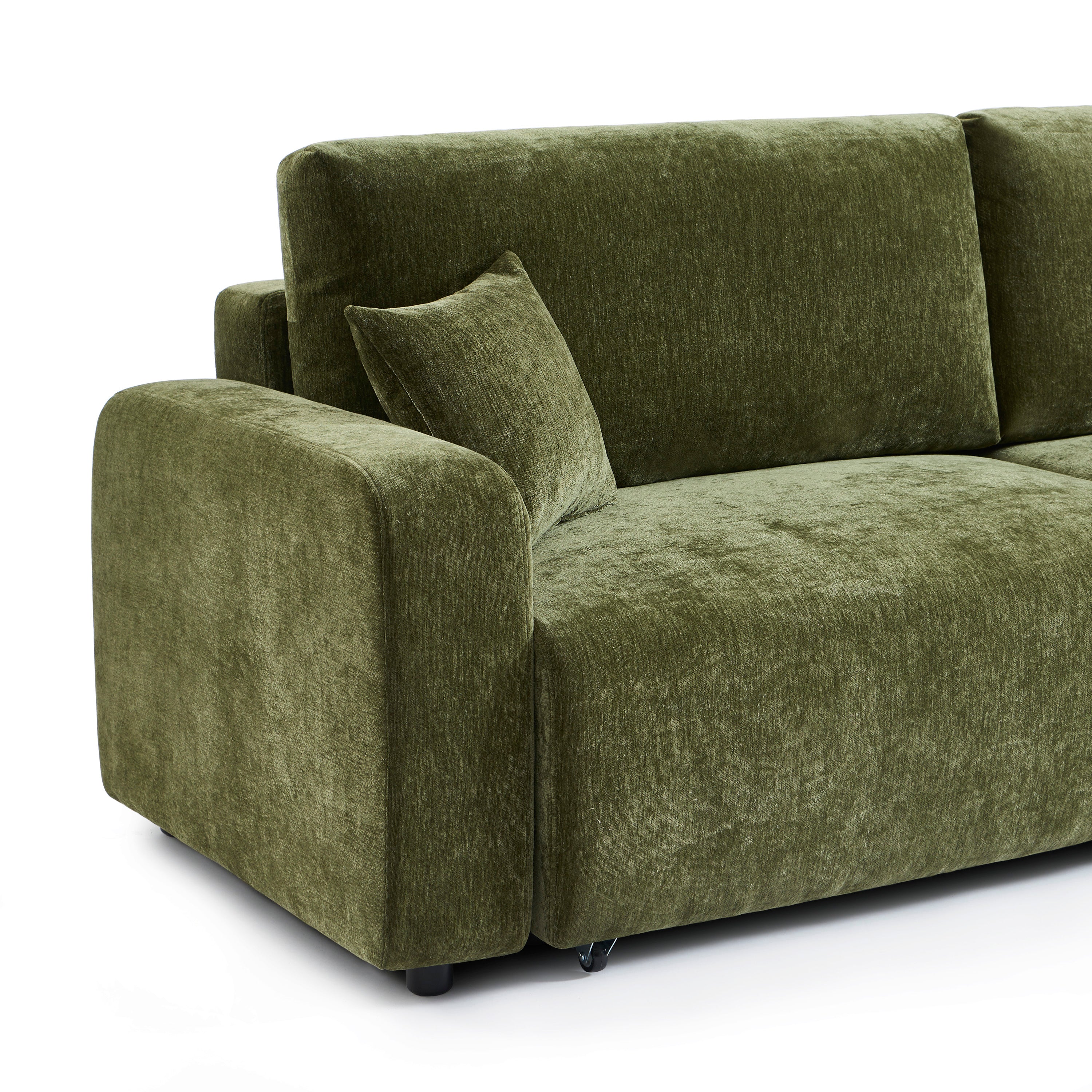 LIVIO Fabric Straight Sofa – Green