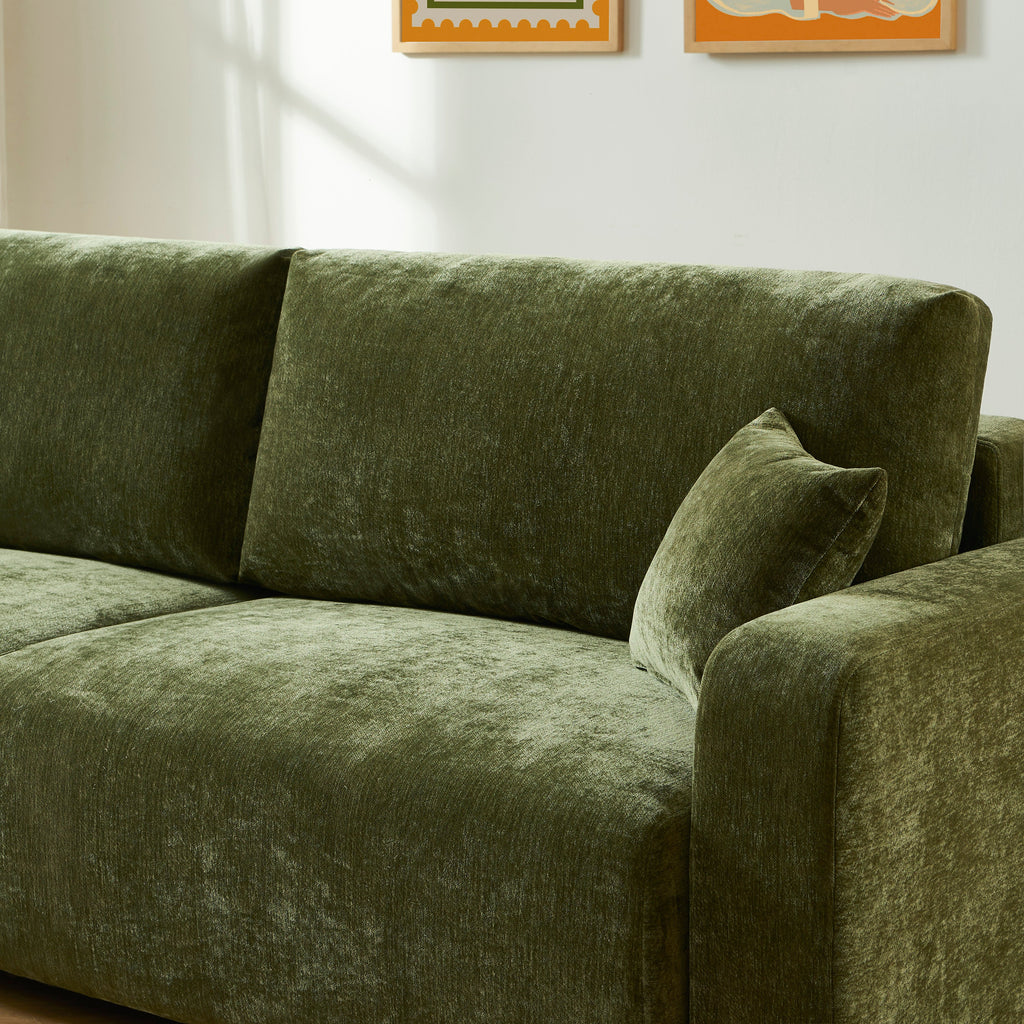 LIVIO Fabric Straight Sofa – Green