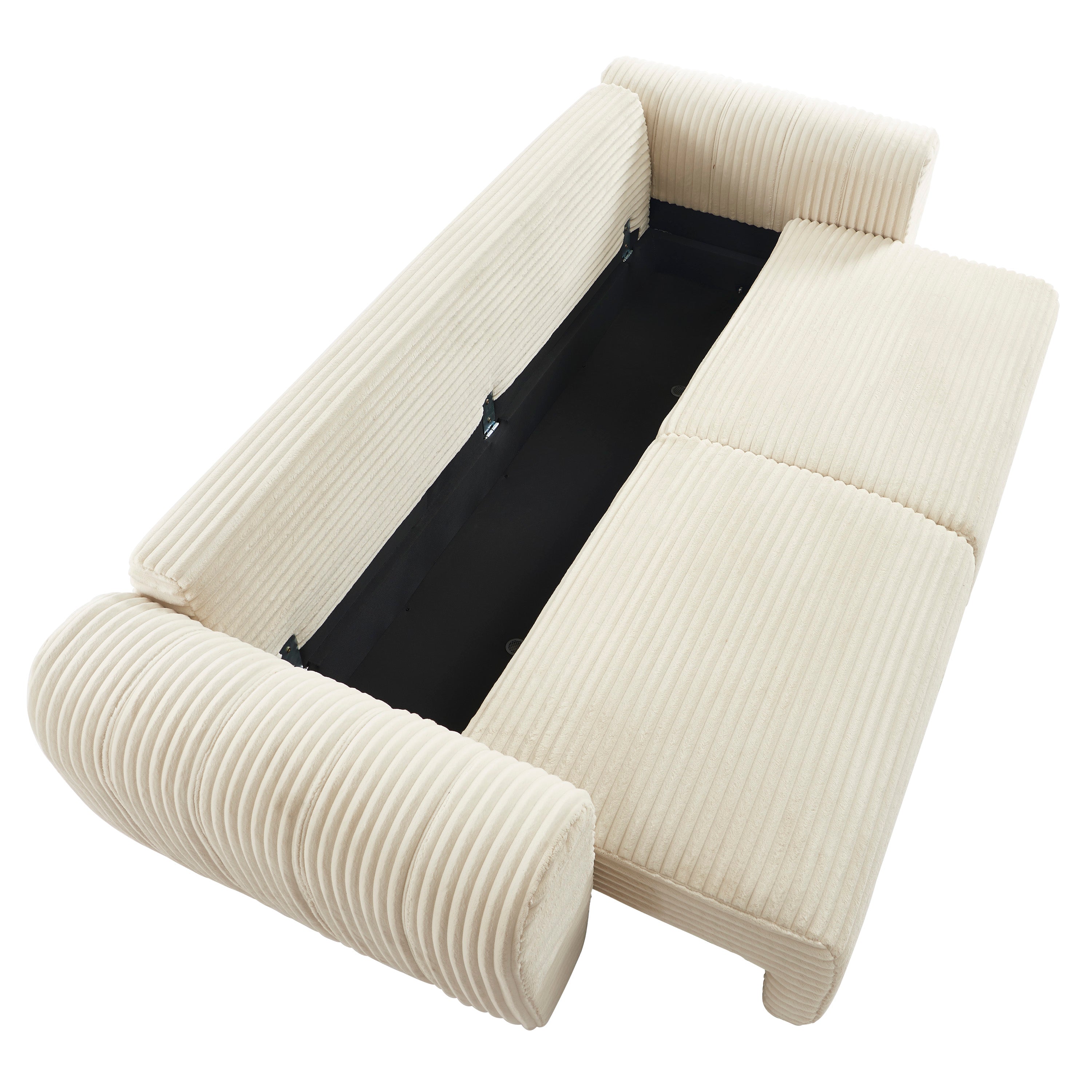 LOIC Fabric Straight Sofa – Beige