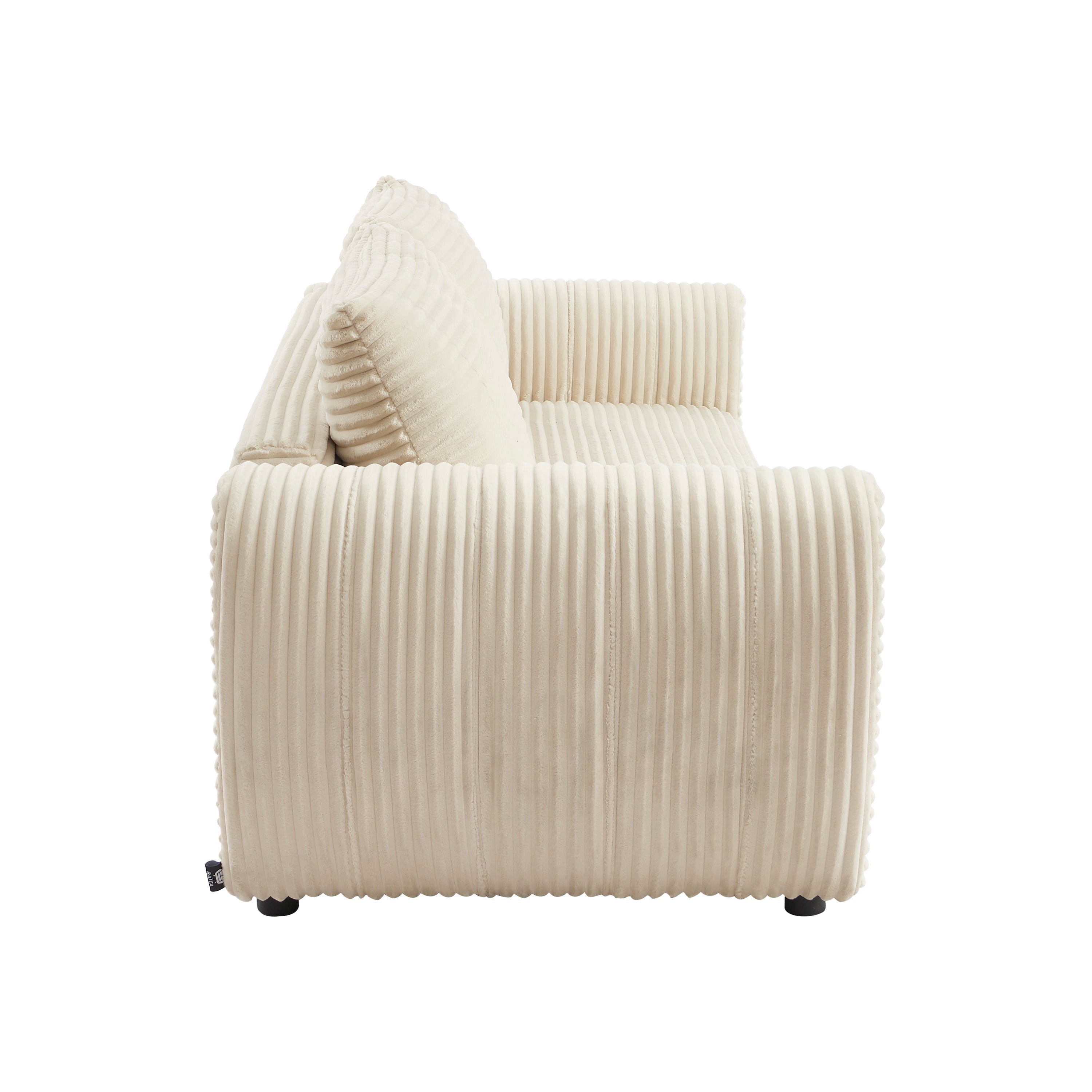 LOIC Fabric Straight Sofa – Beige