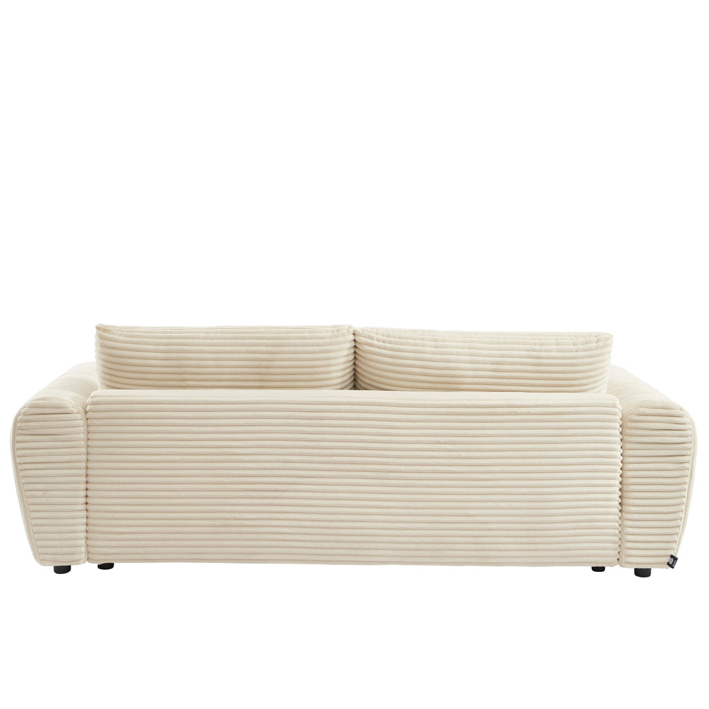 LOIC Fabric Straight Sofa – Beige