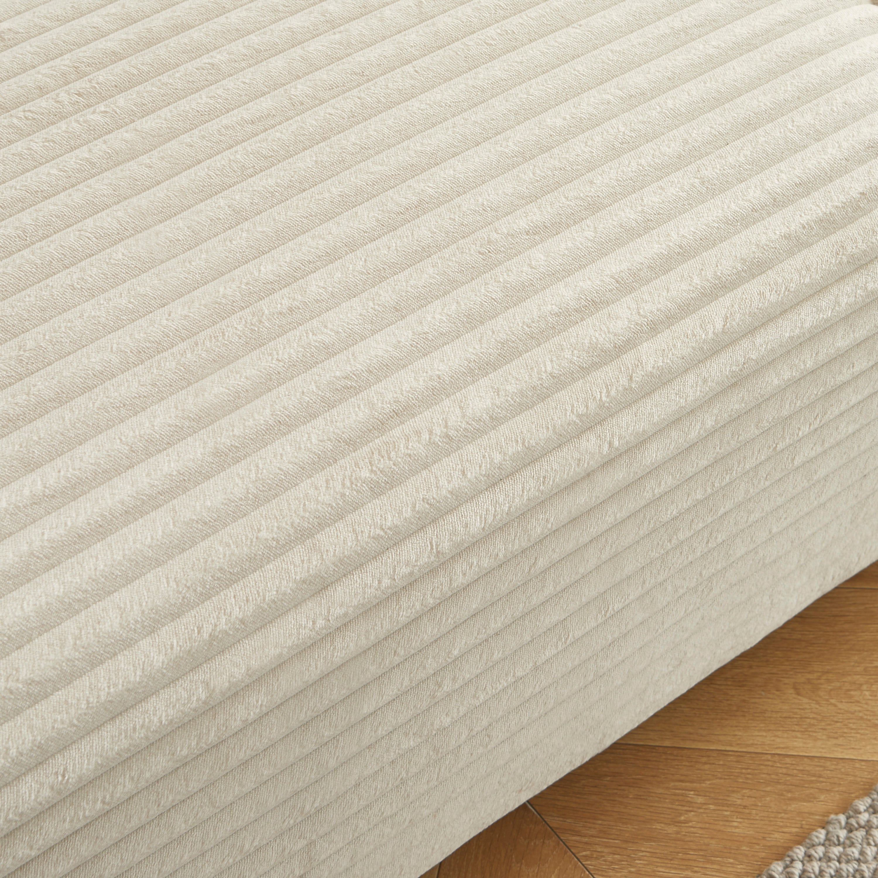 LOIC Fabric Straight Sofa – Beige