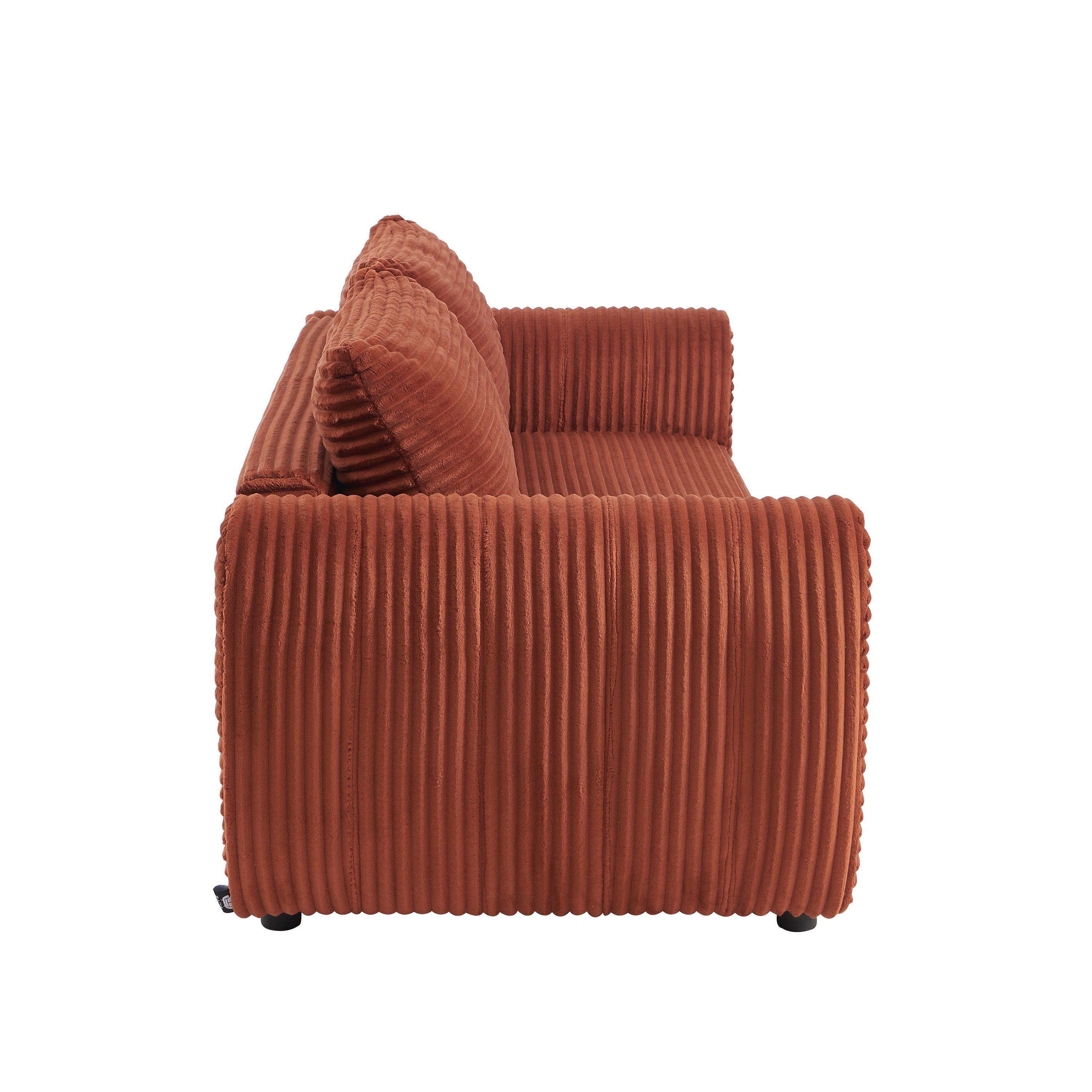 LOIC 3-Seater Convertible Sofa - Terracotta