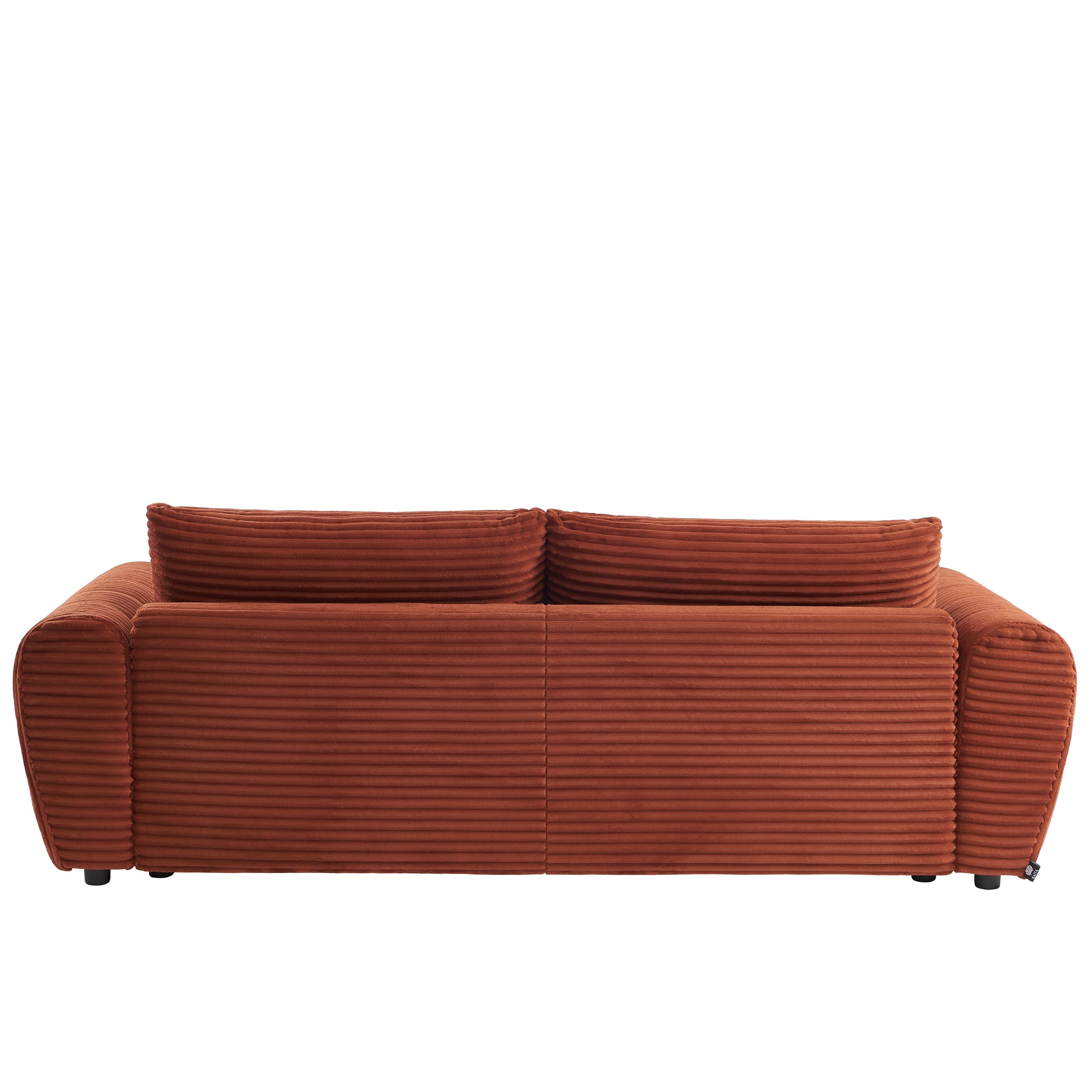 LOIC 3-Seater Convertible Sofa - Terracotta