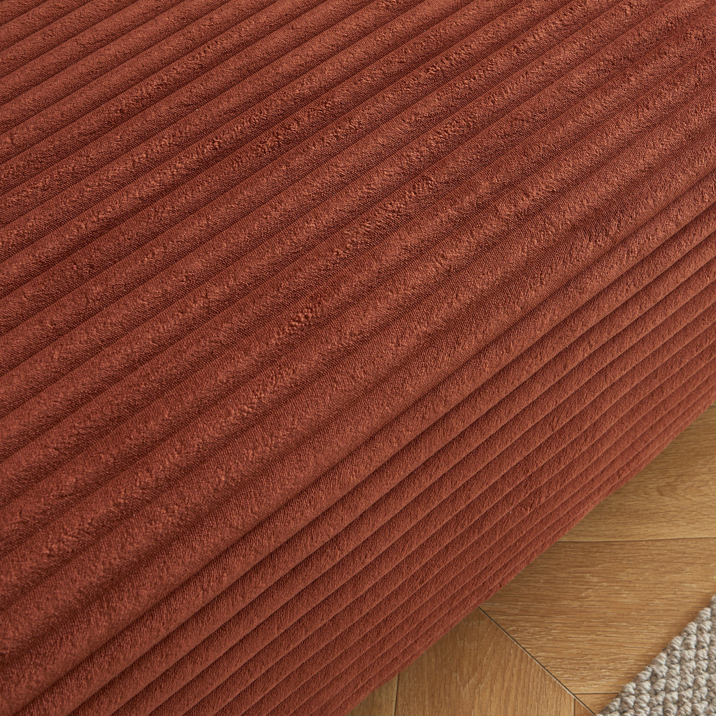 LOIC 3-Seater Convertible Sofa - Terracotta