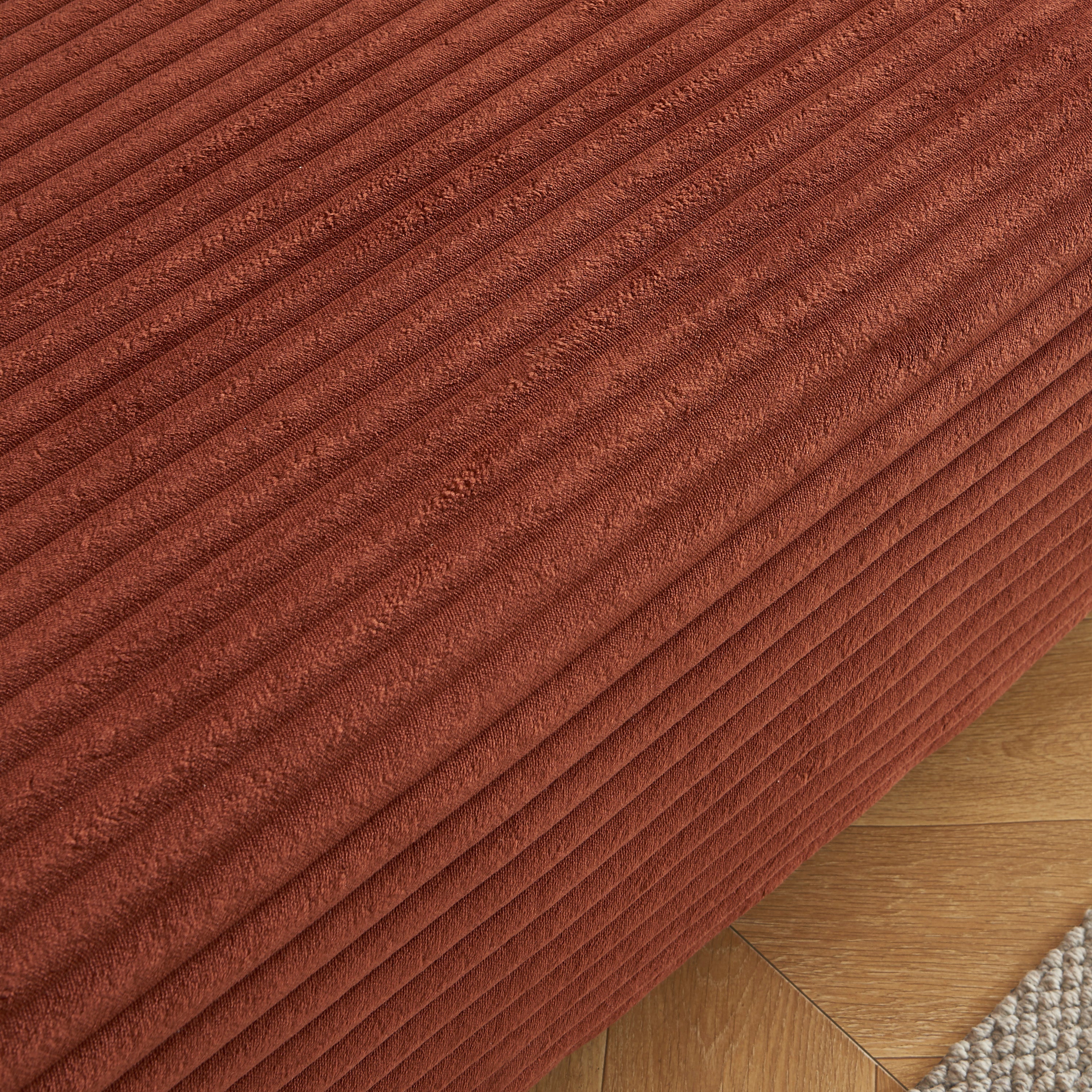 LOIC 3-Seater Convertible Sofa - Terracotta