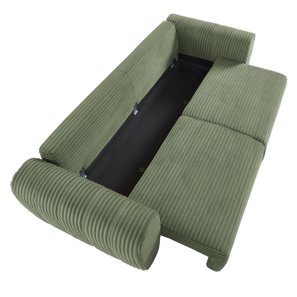 LOIC 3-Seater Convertible Sofa - Green