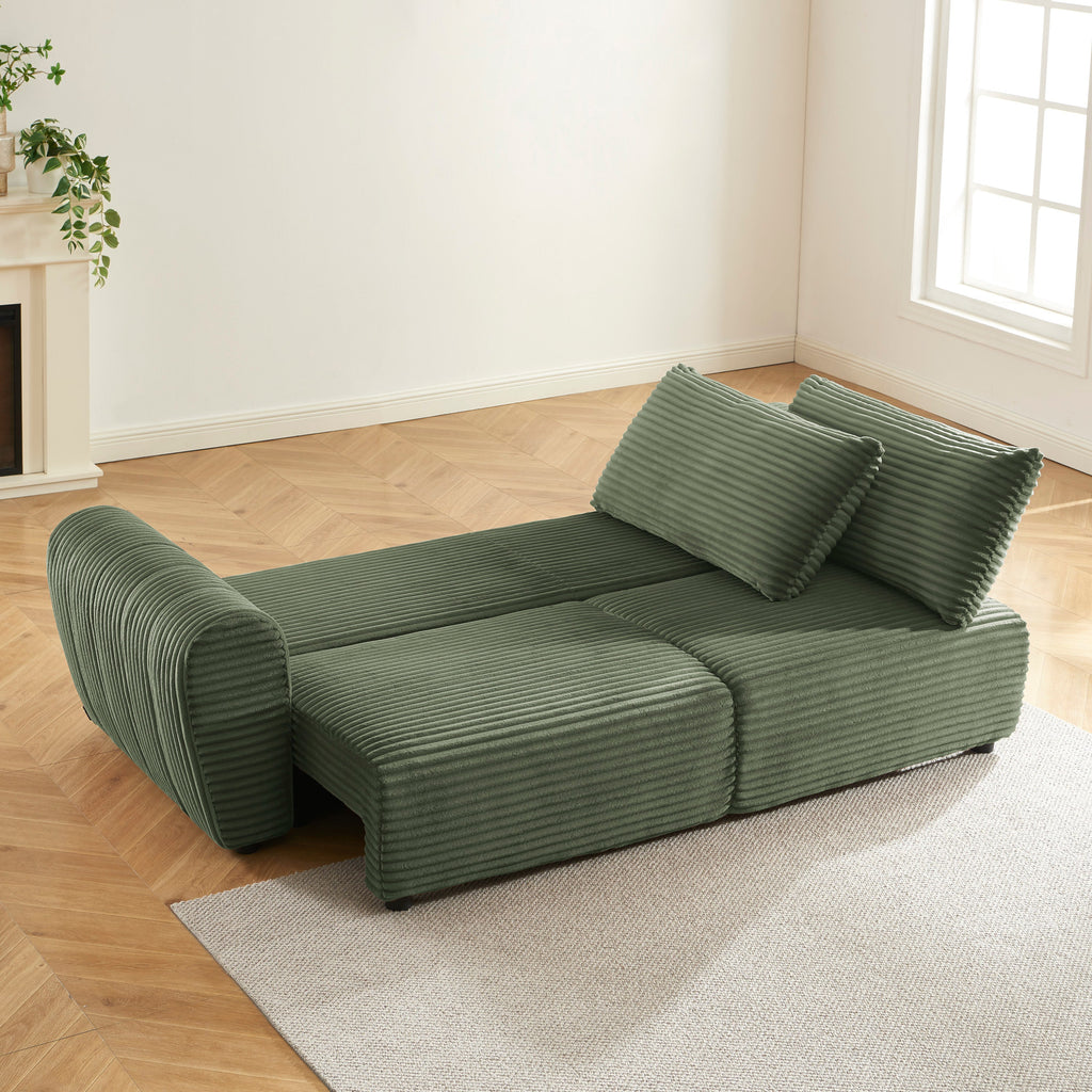 LOIC 3-Seater Convertible Sofa - Green