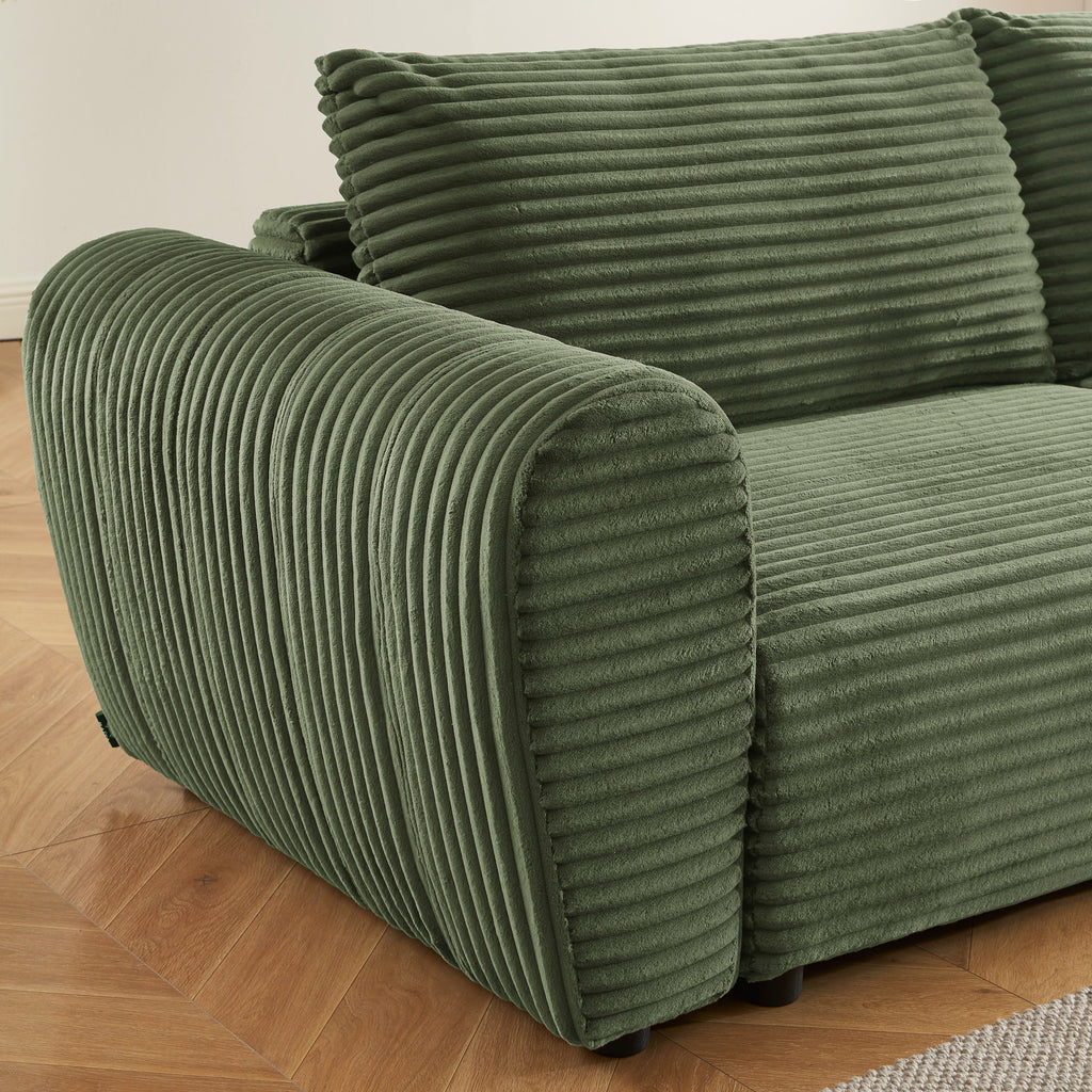 LOIC 3-Seater Convertible Sofa - Green