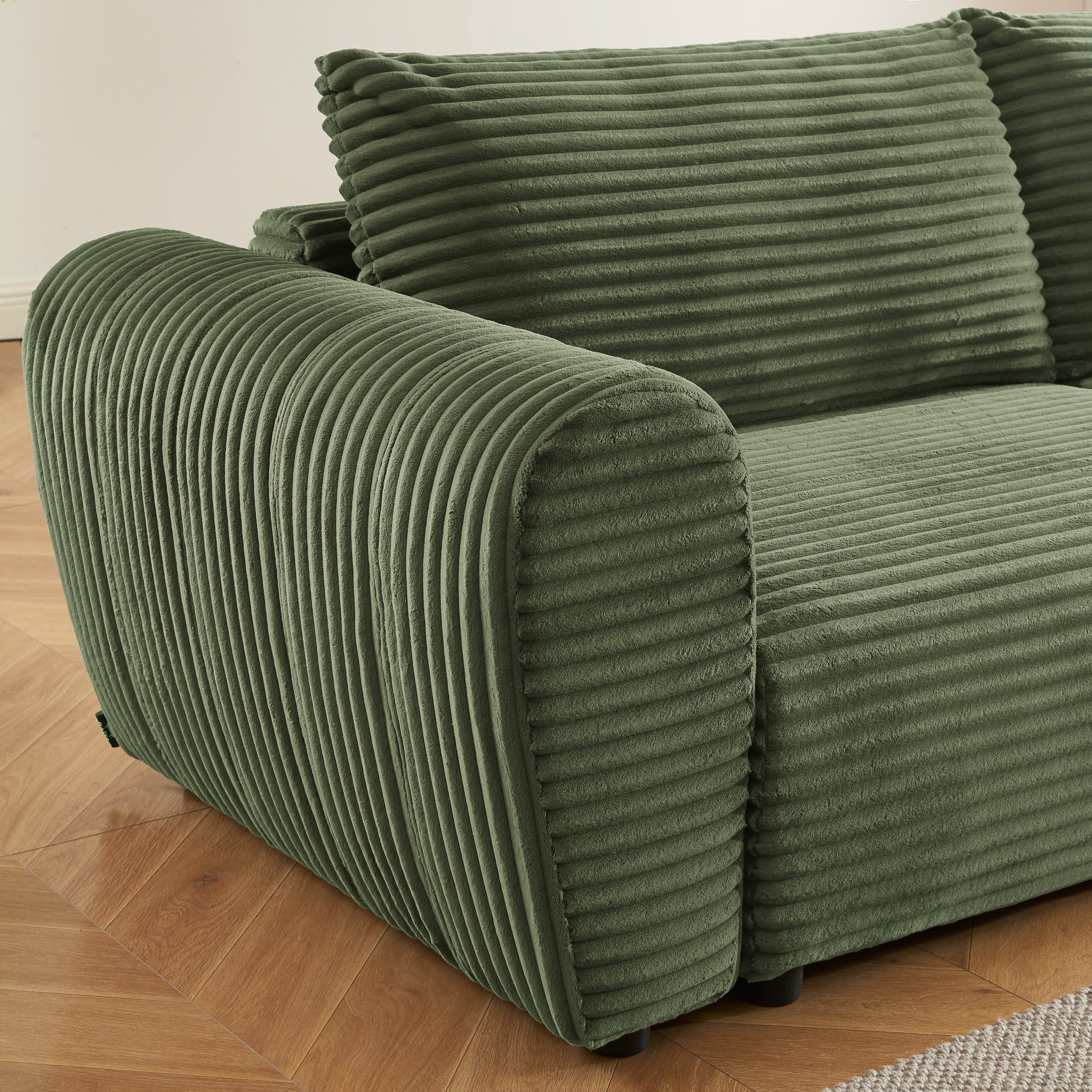 LOIC 3-Seater Convertible Sofa - Green