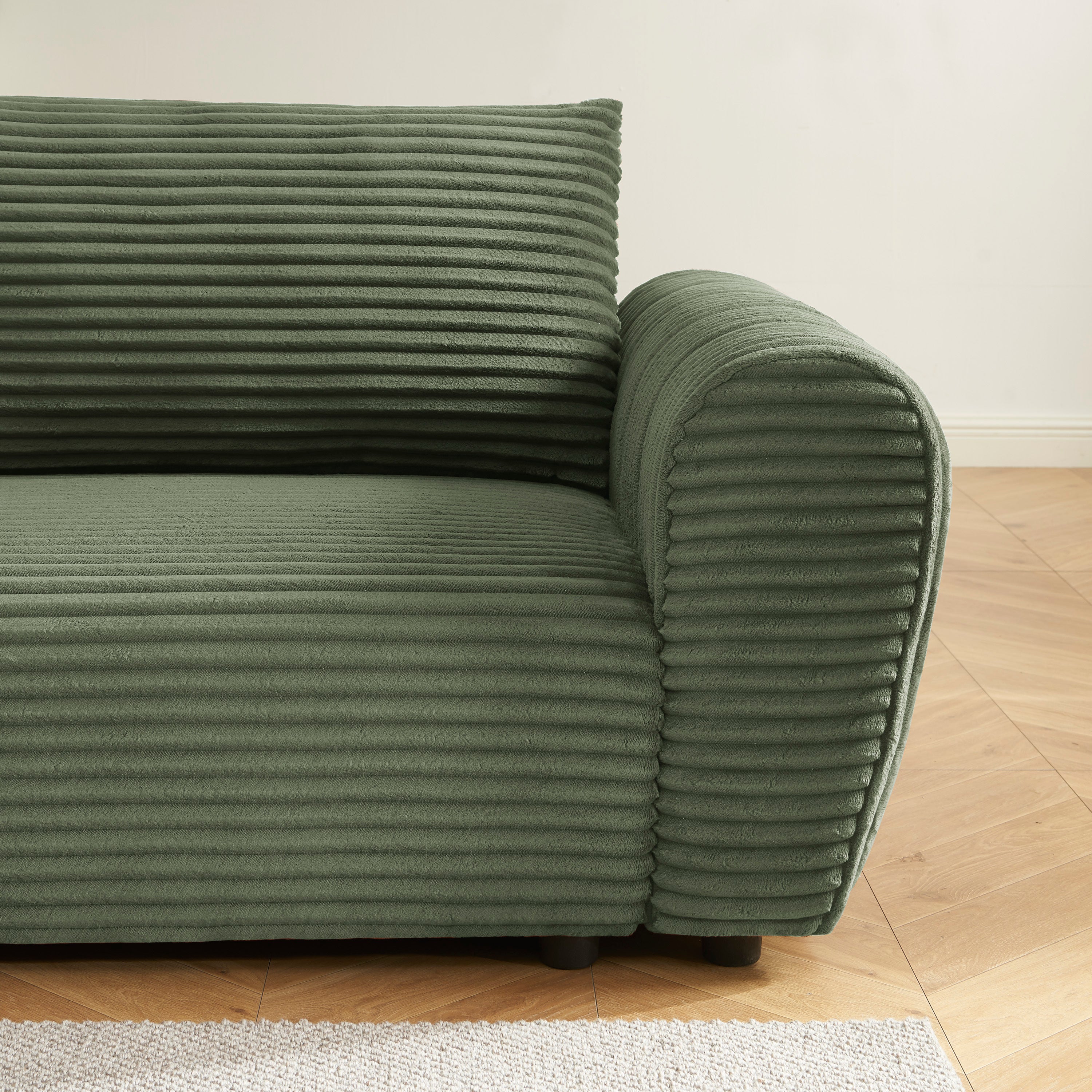 LOIC 3-Seater Convertible Sofa - Green