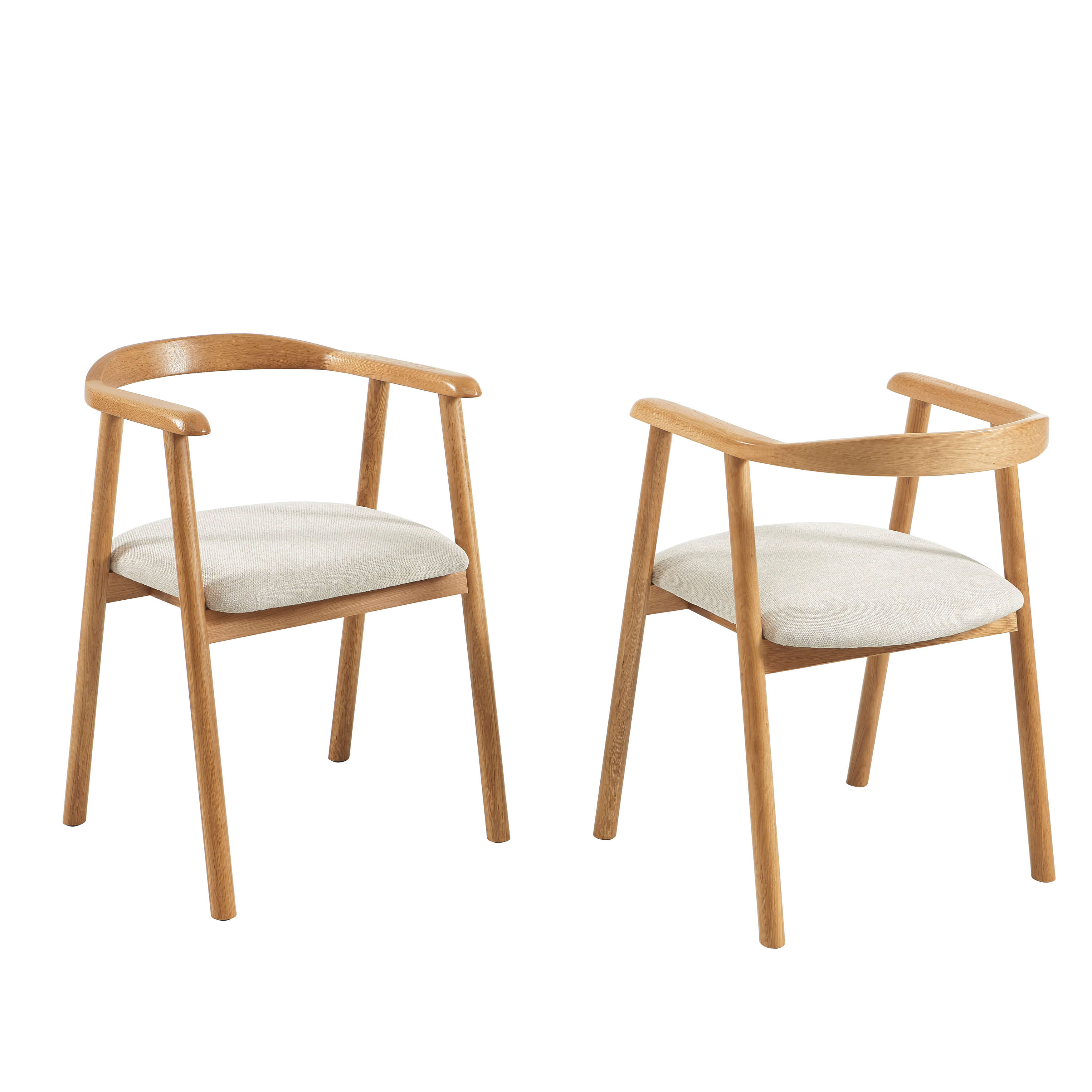 LORENZ Dining Chair Set - Light Wood