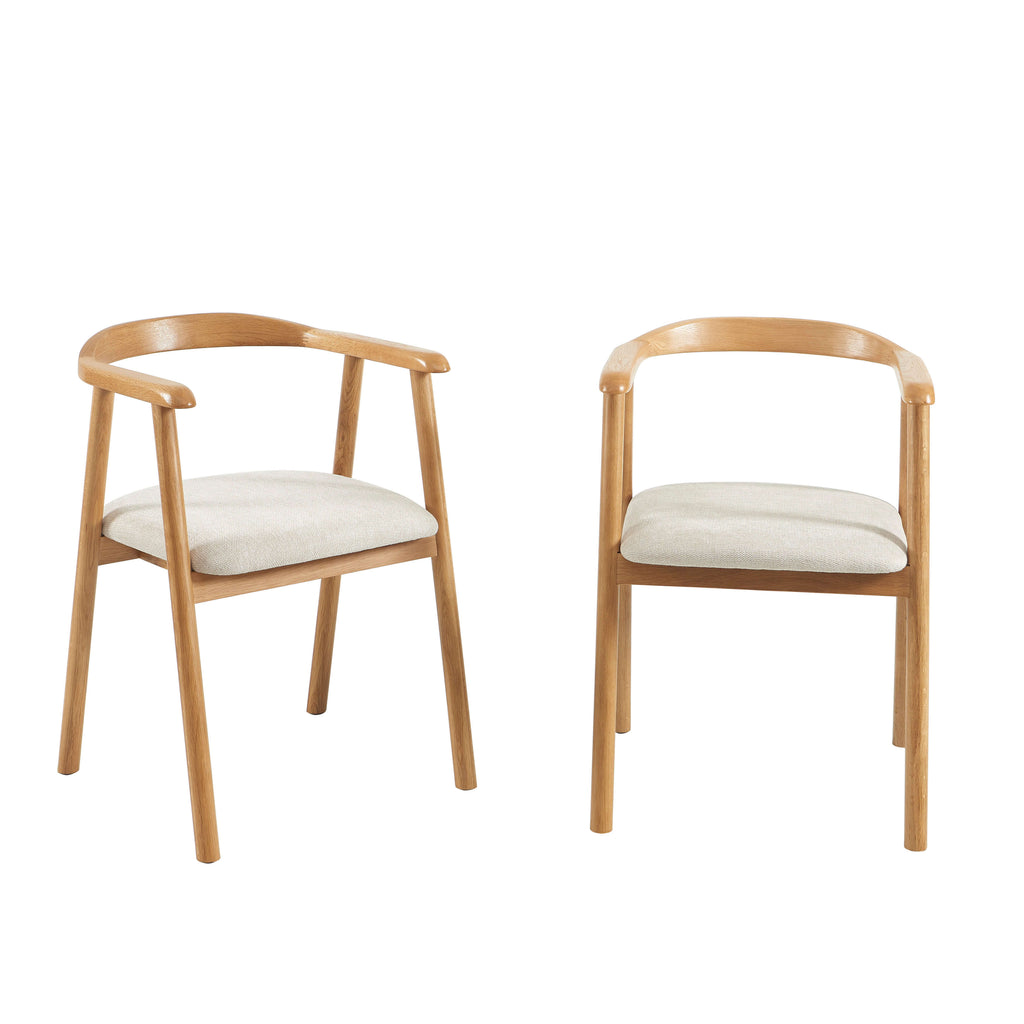 LORENZ Dining Chair Set - Light Wood