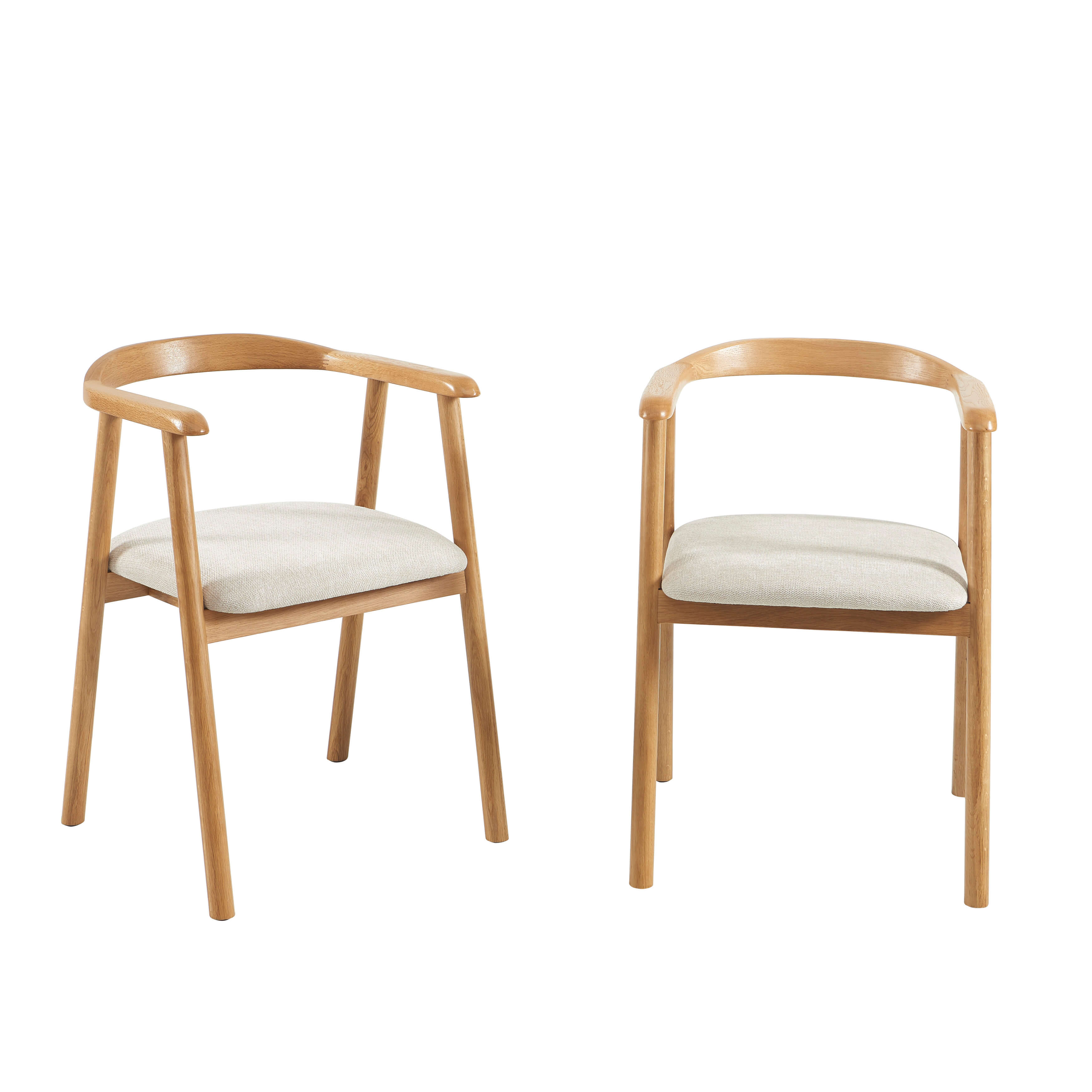 LORENZ Dining Chair Set - Light Wood