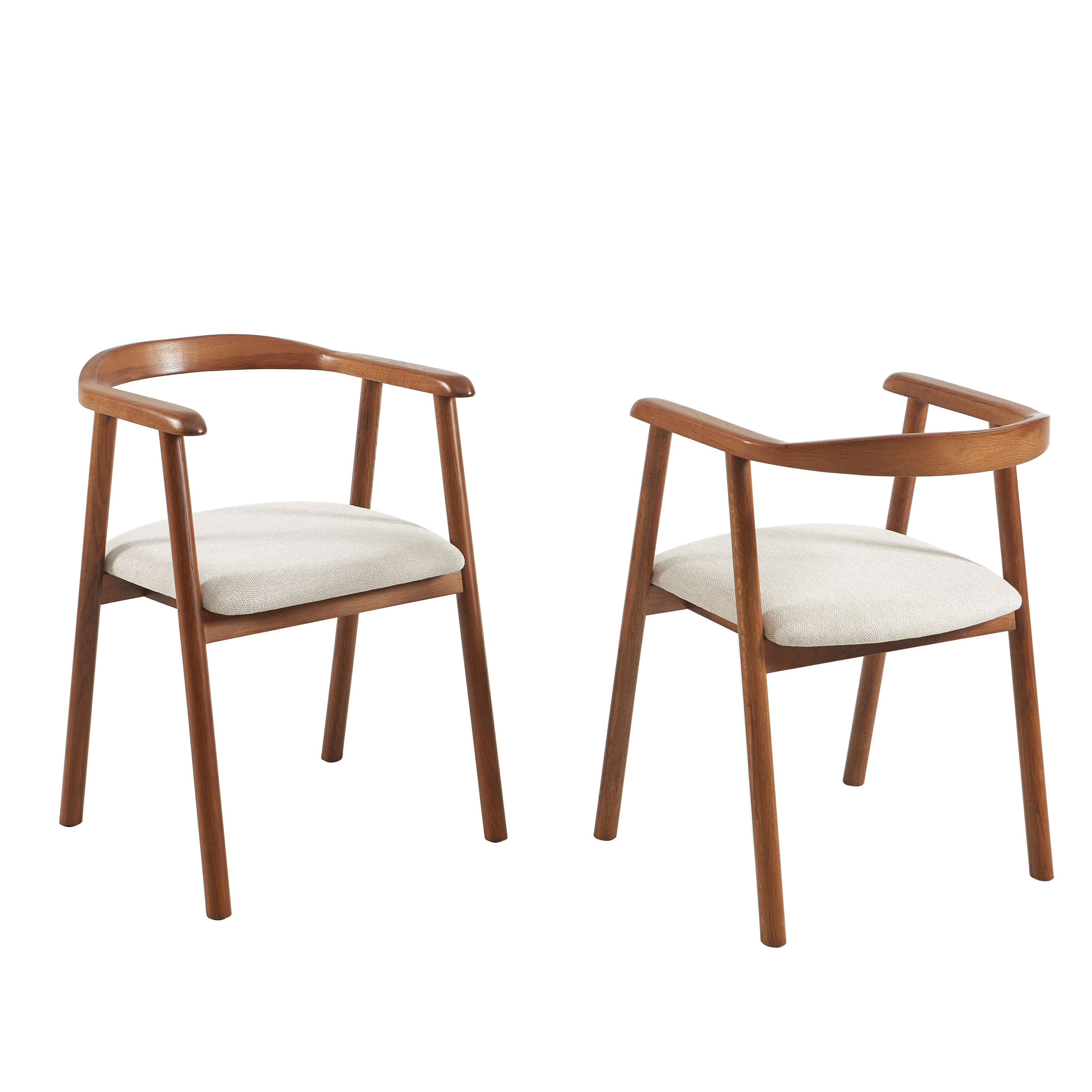 LORENZ Dining Chair Set - Dark Wood