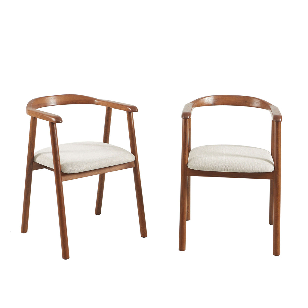 LORENZ Dining Chair Set - Dark Wood