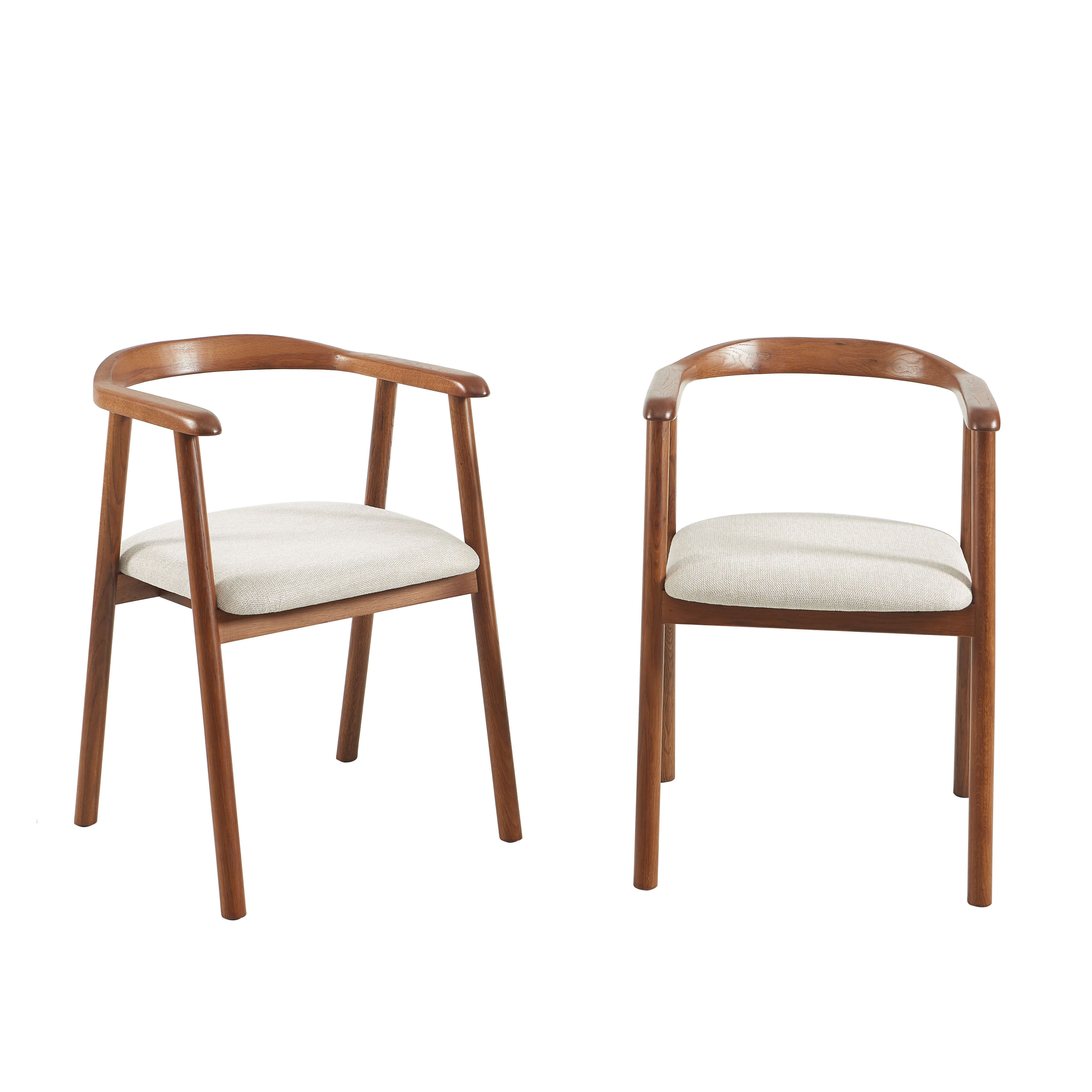 LORENZ Dining Chair Set - Dark Wood