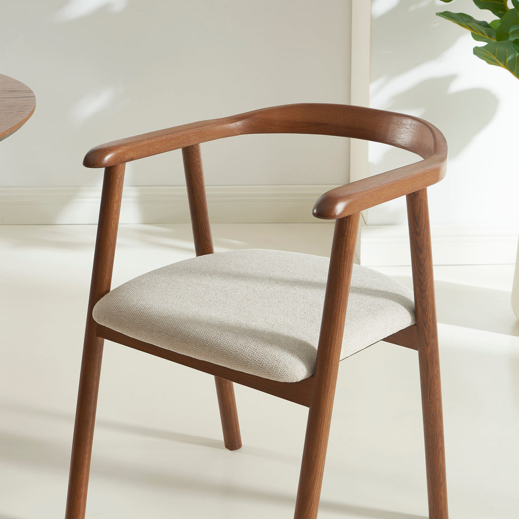 LORENZ Dining Chair Set - Dark Wood