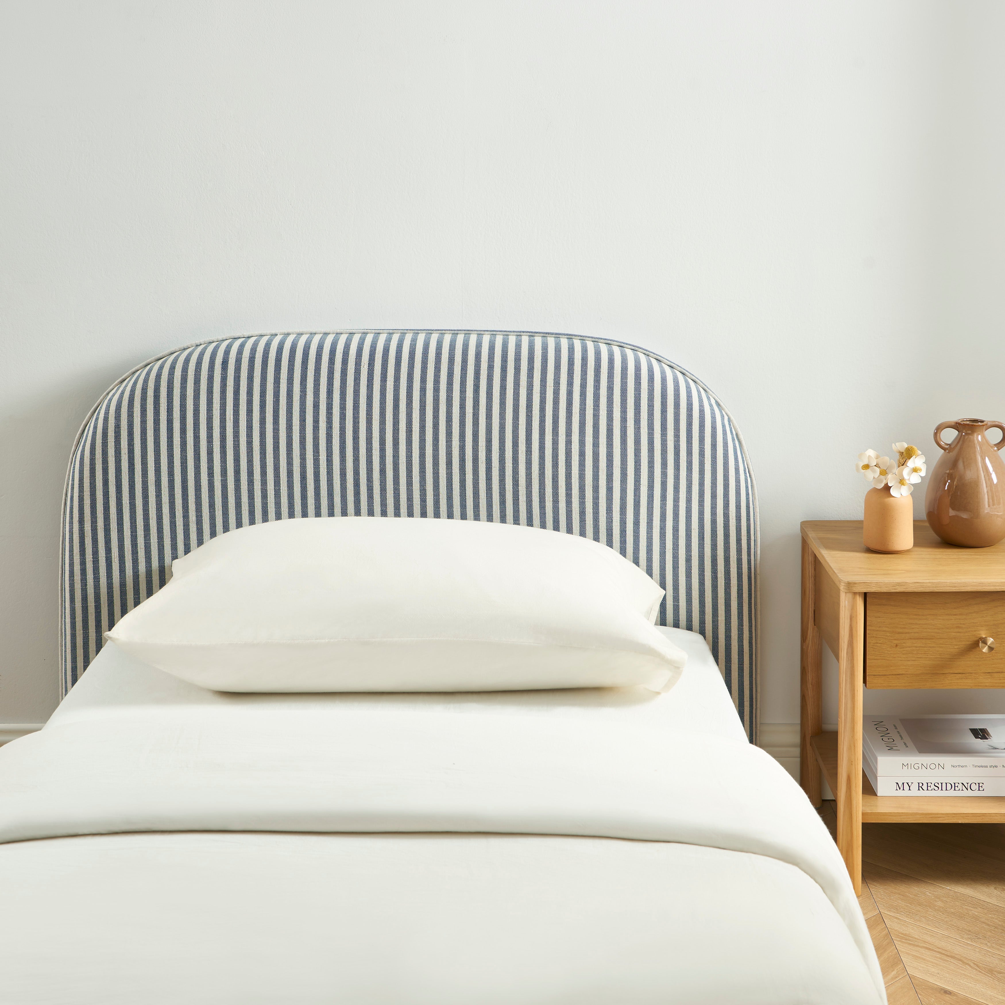 LOUISON Upholstered Bed Headboard – Blue