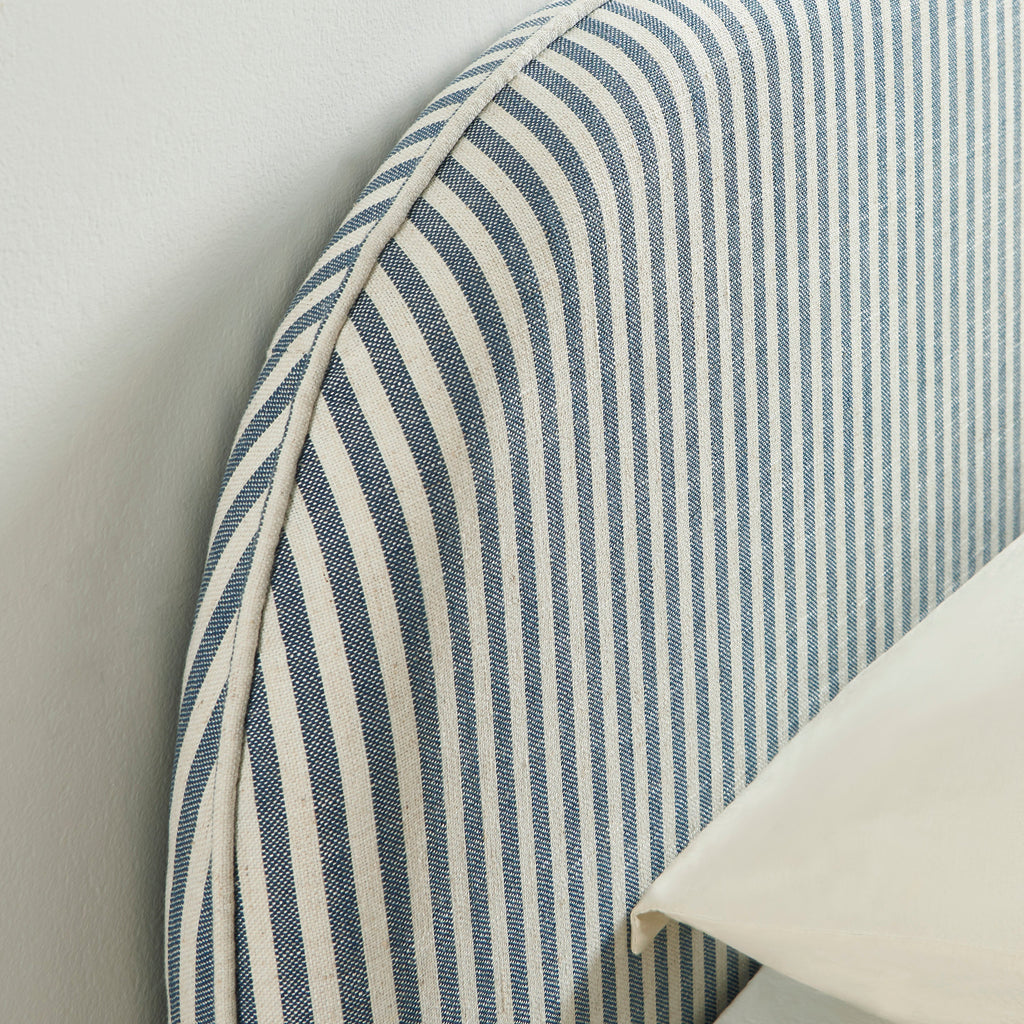 LOUISON Upholstered Bed Headboard – Blue