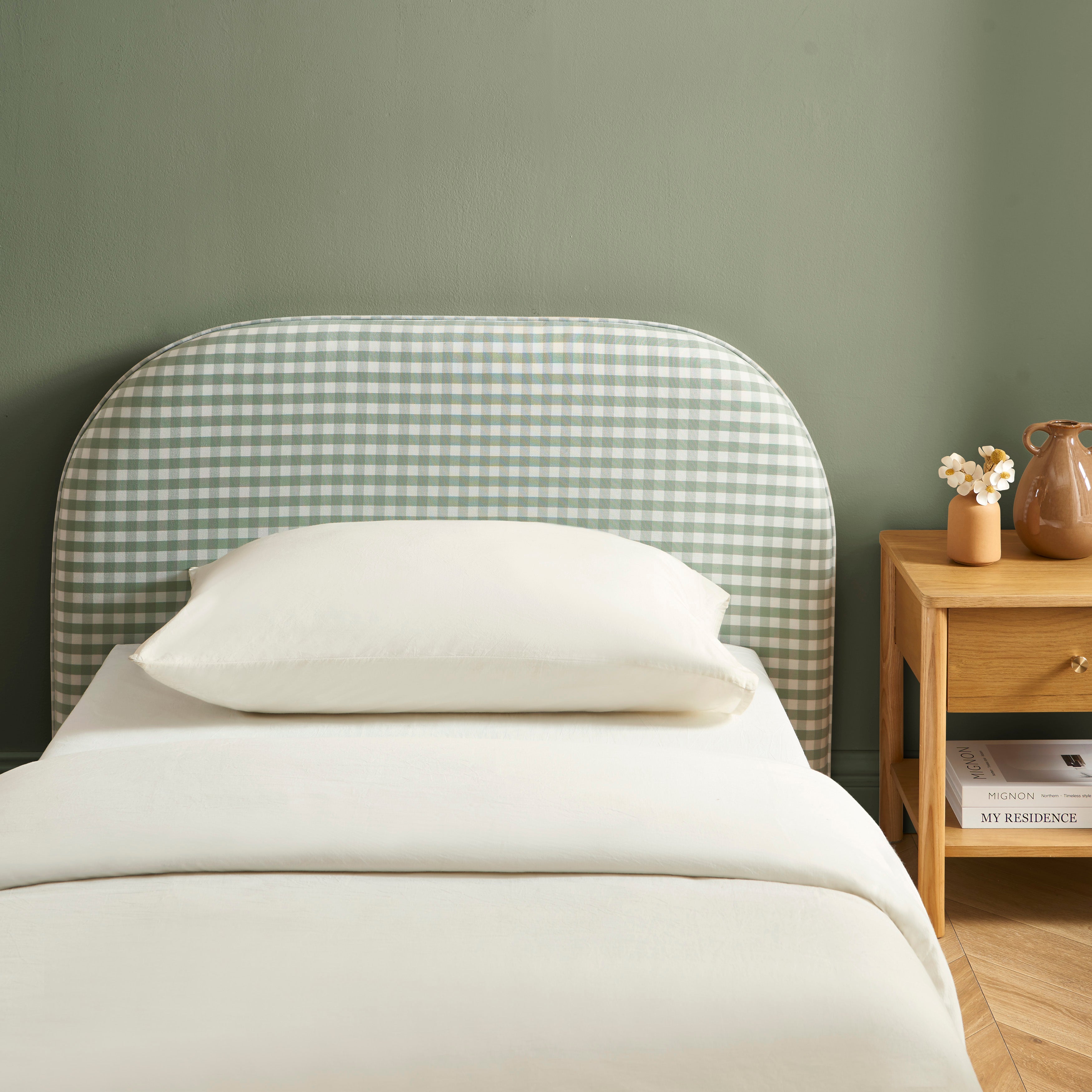 LOUISON Headboard Fabric Linen - Green