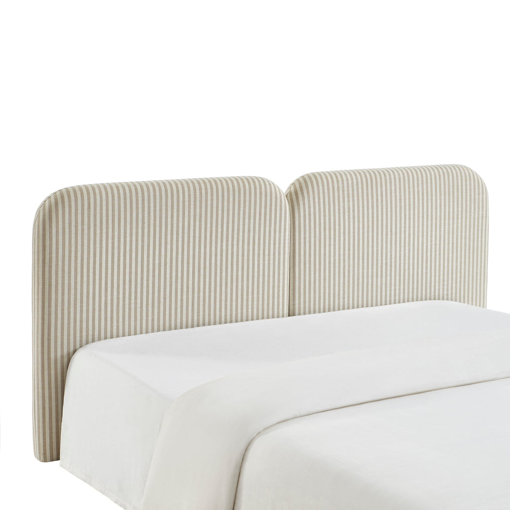 LOUISON Upholstered Bed Headboard – Beige
