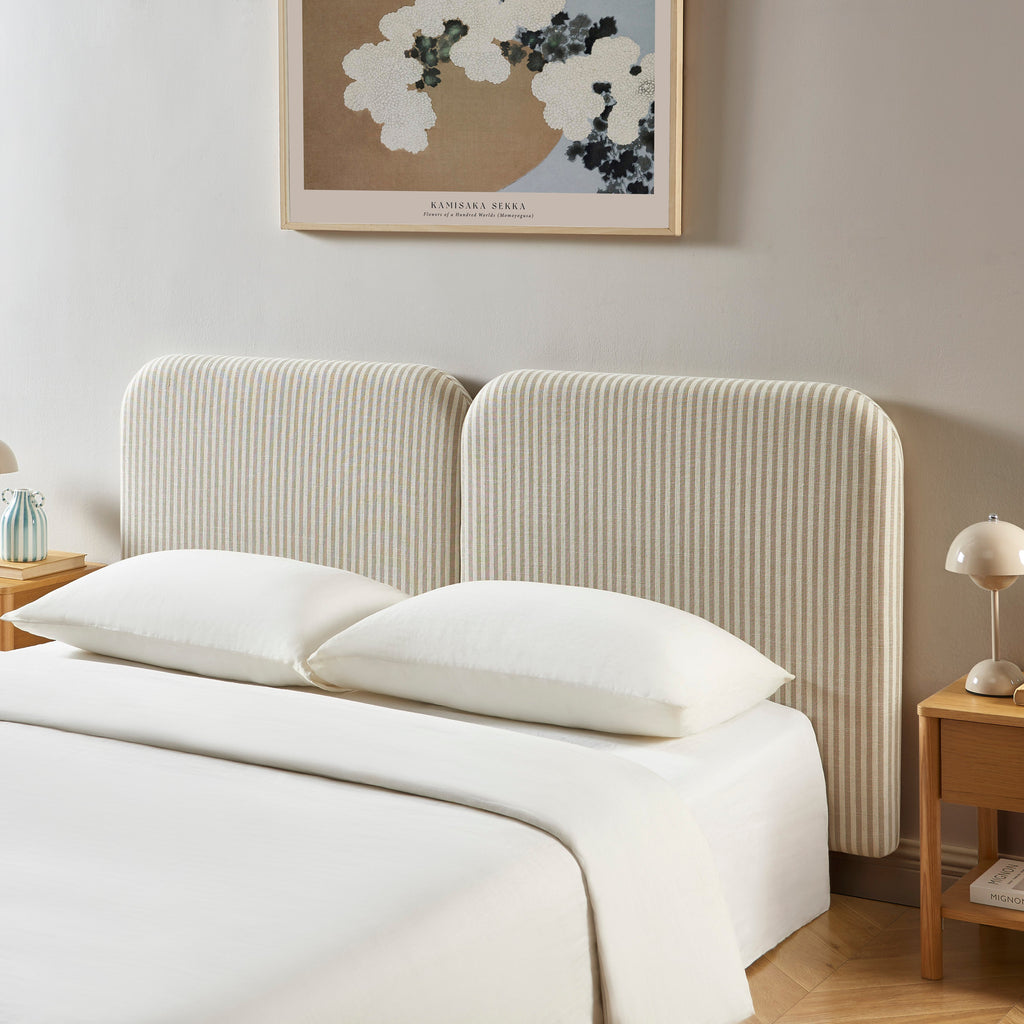 LOUISON Upholstered Bed Headboard – Beige
