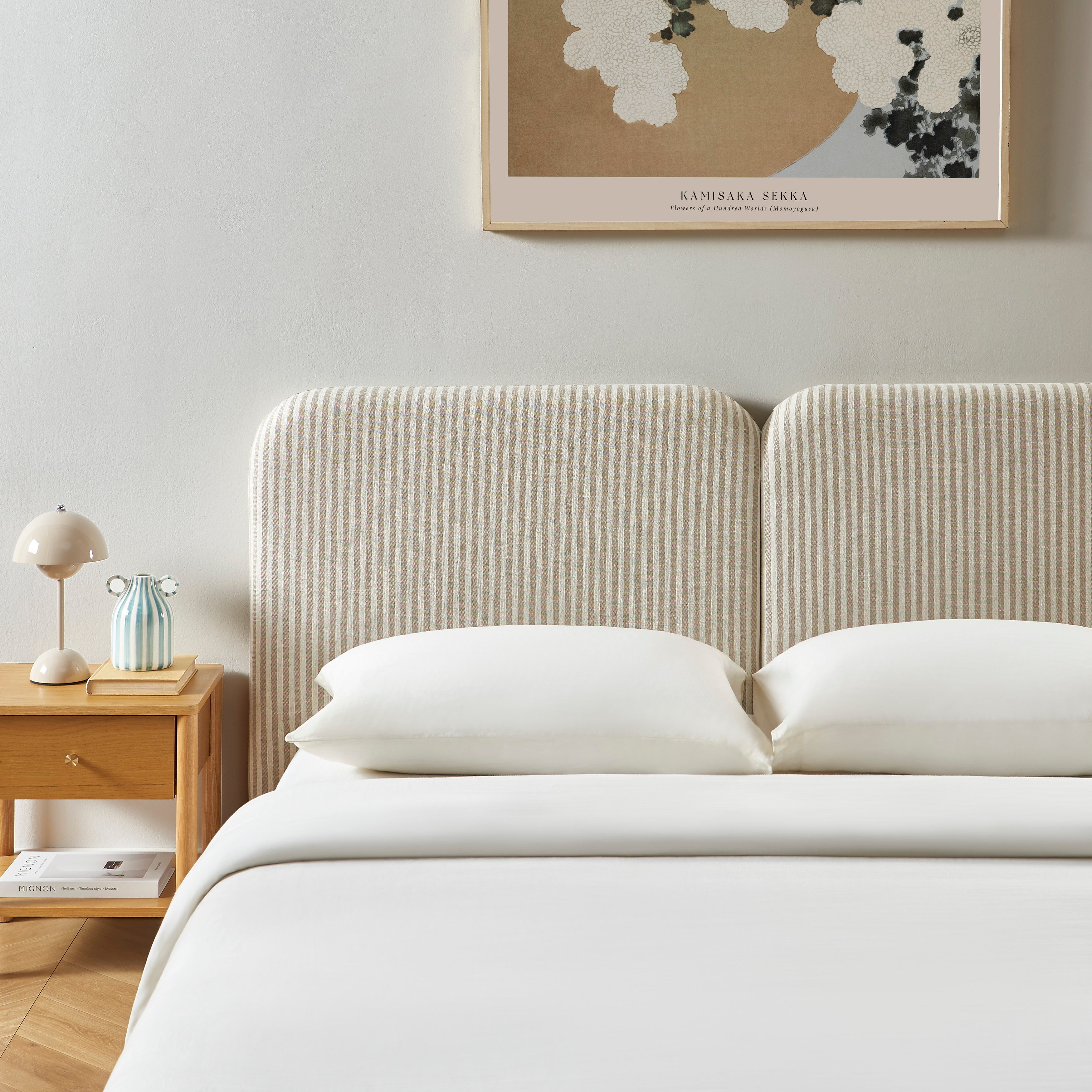 LOUISON Upholstered Bed Headboard – Beige