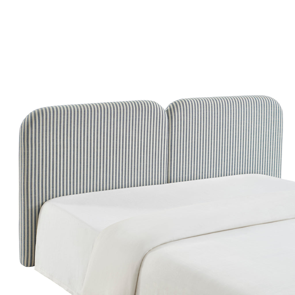 LOUISON Upholstered Bed Headboard – Blue