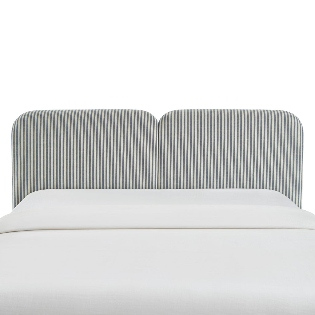 LOUISON Upholstered Bed Headboard – Blue
