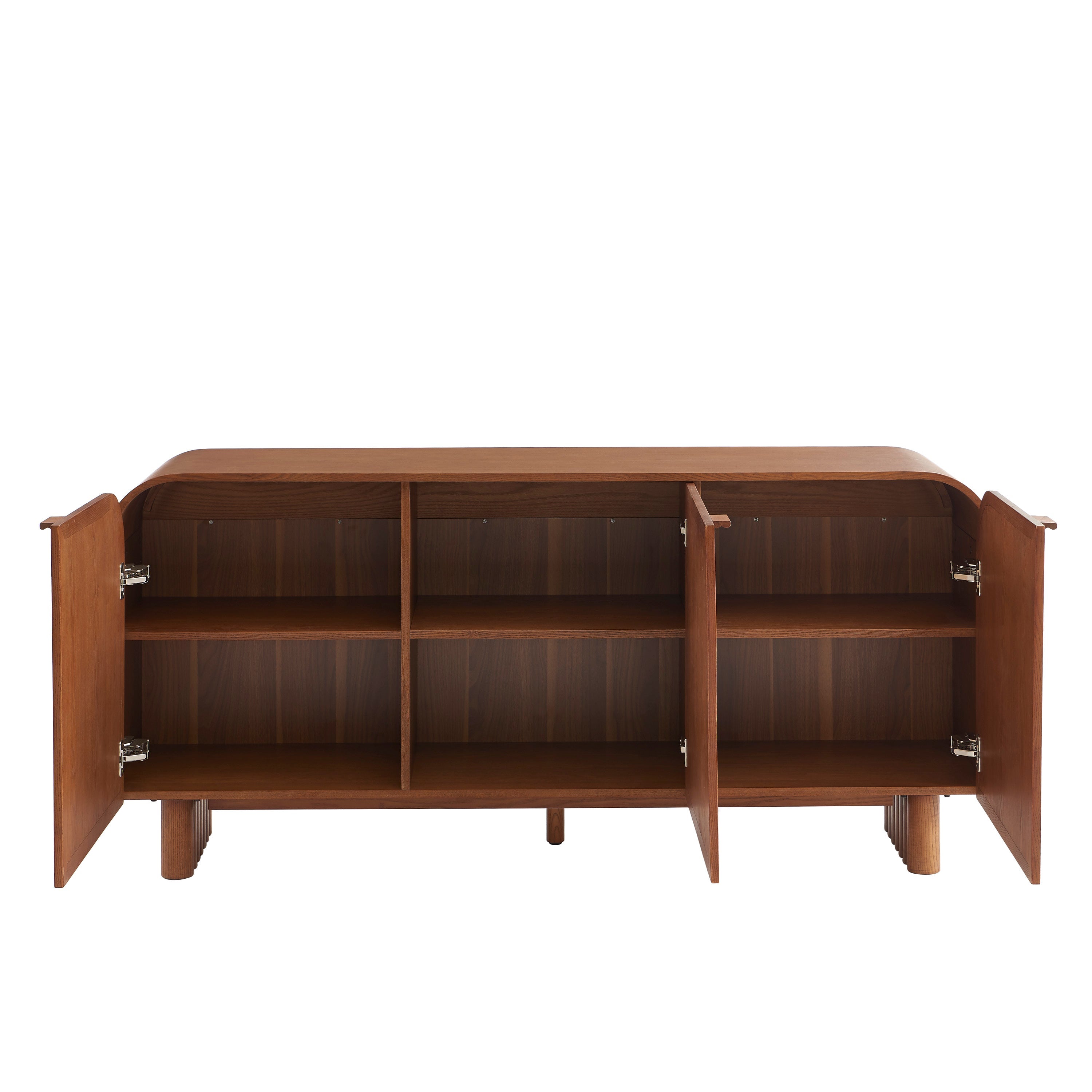 LUA Ash Veneer and Rattan Cane Highboard
