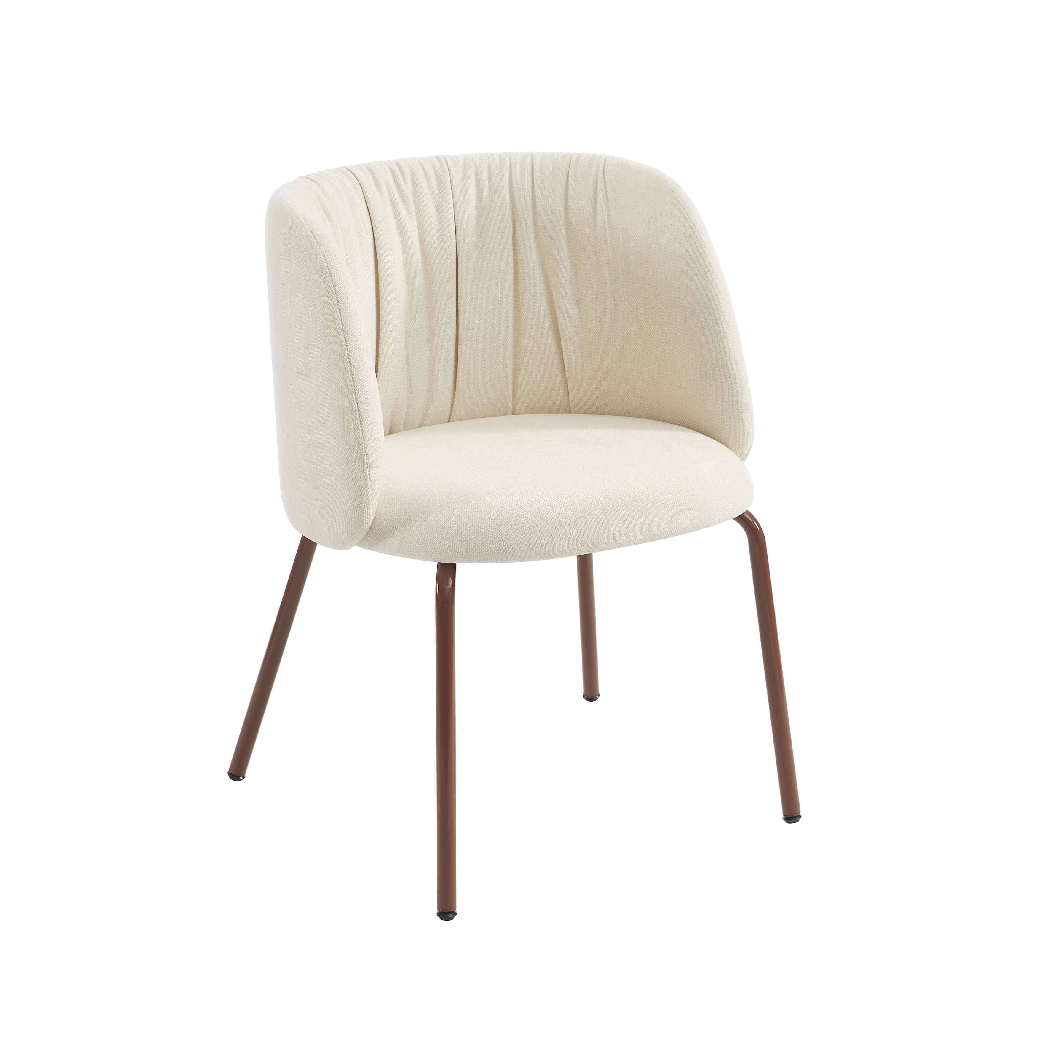 LUISA Dining Chair Chenille - White