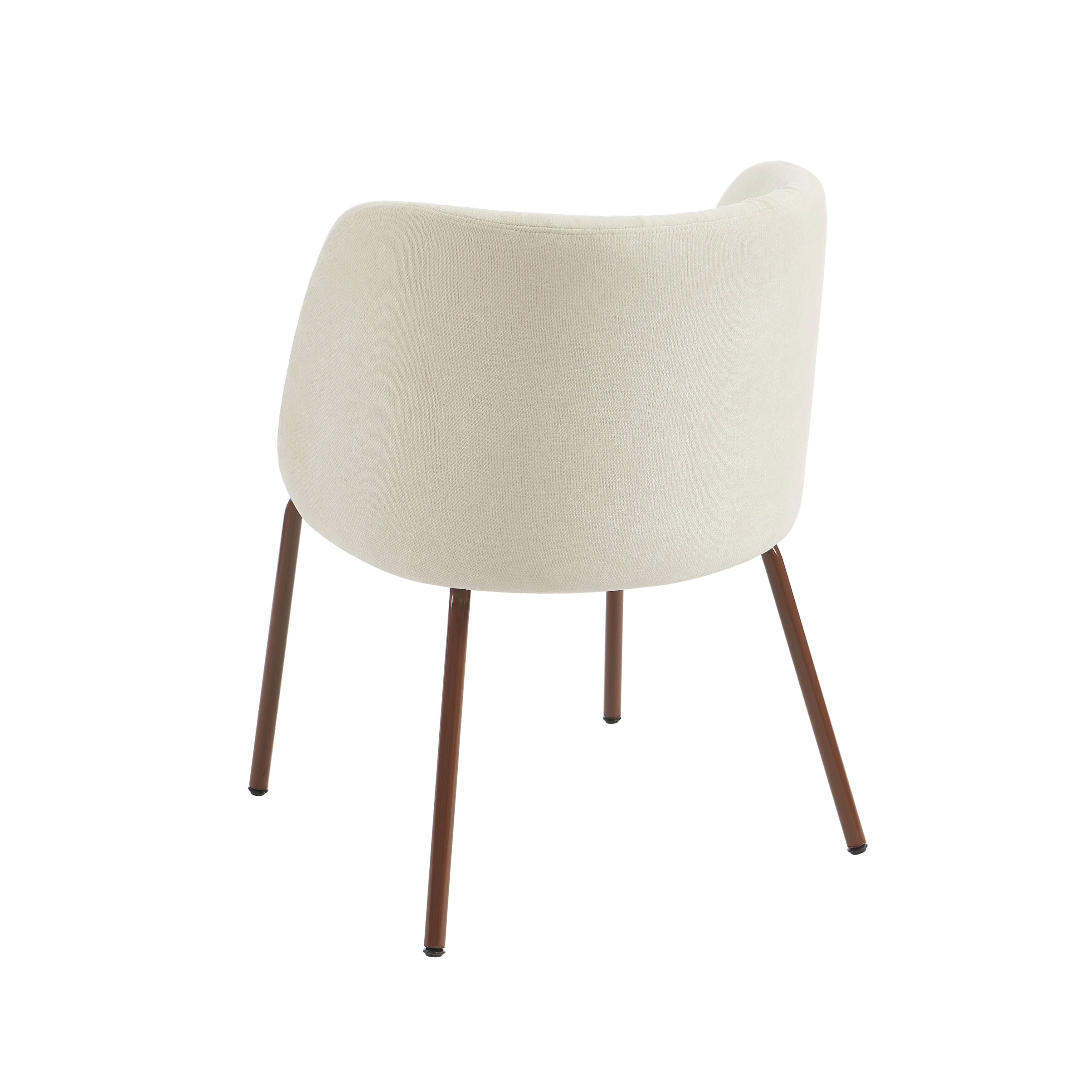 LUISA Dining Chair Chenille - White