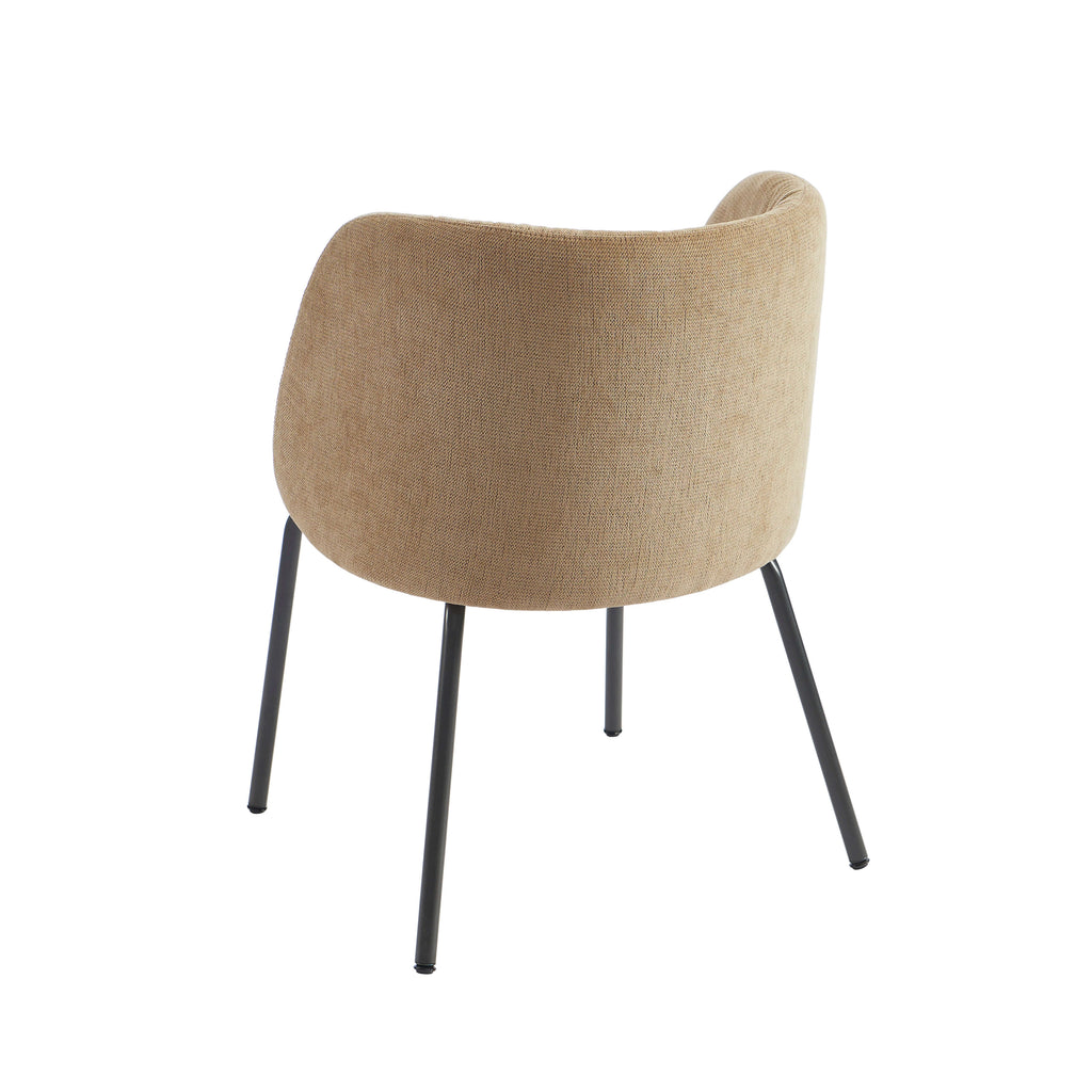 LUISA Dining Chair Chenille - Taupe