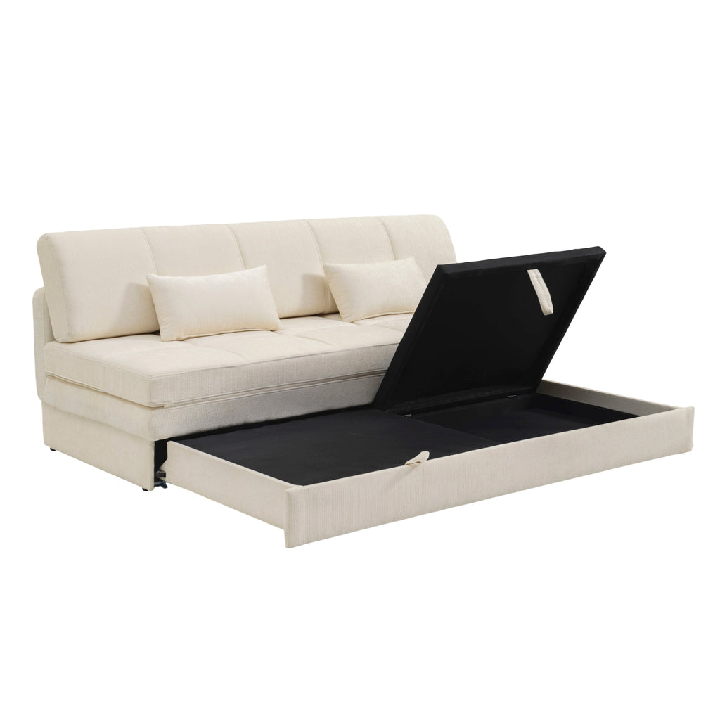 LUMA Upholstered Modular Sofa Bench – Beige