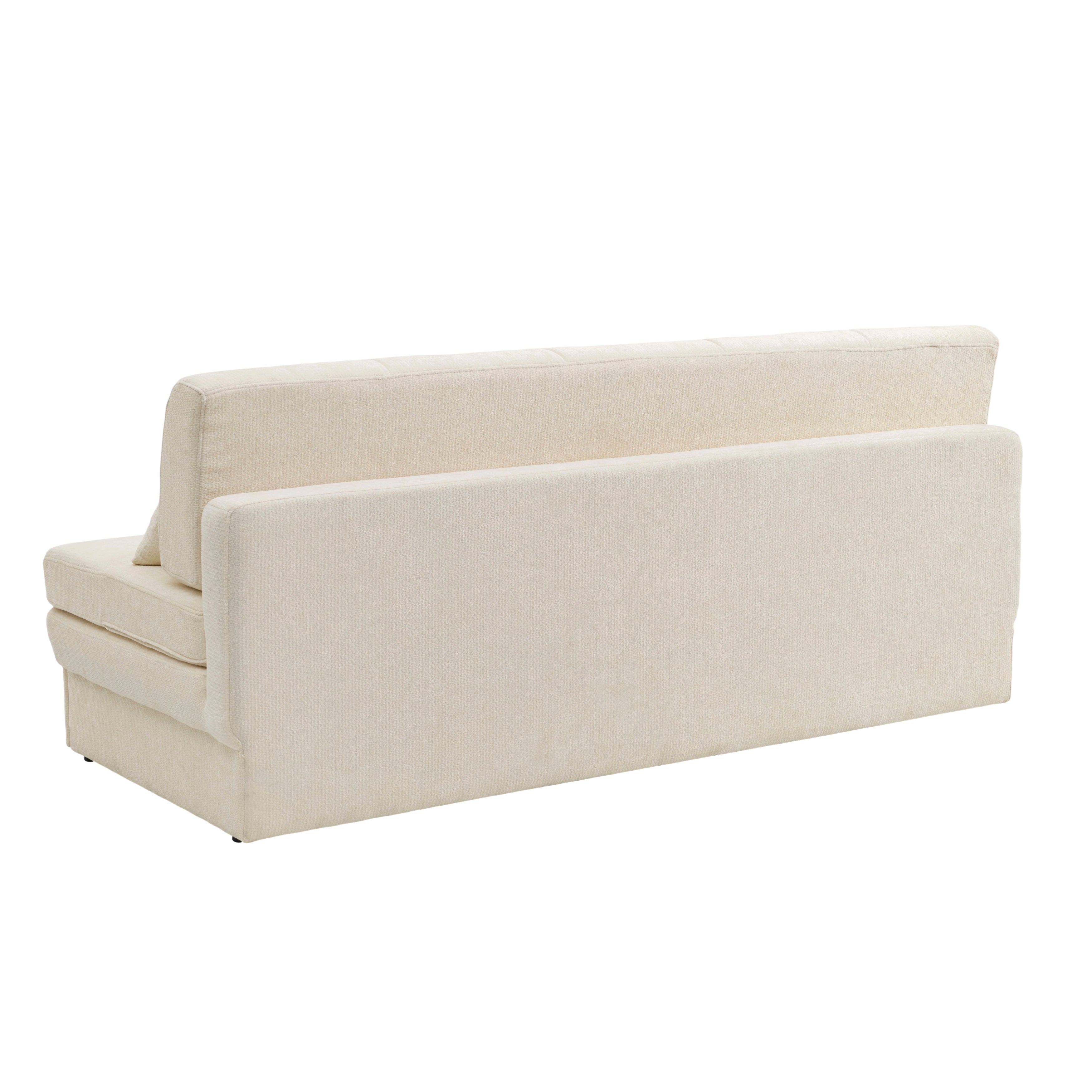 LUMA Upholstered Modular Sofa Bench – Beige