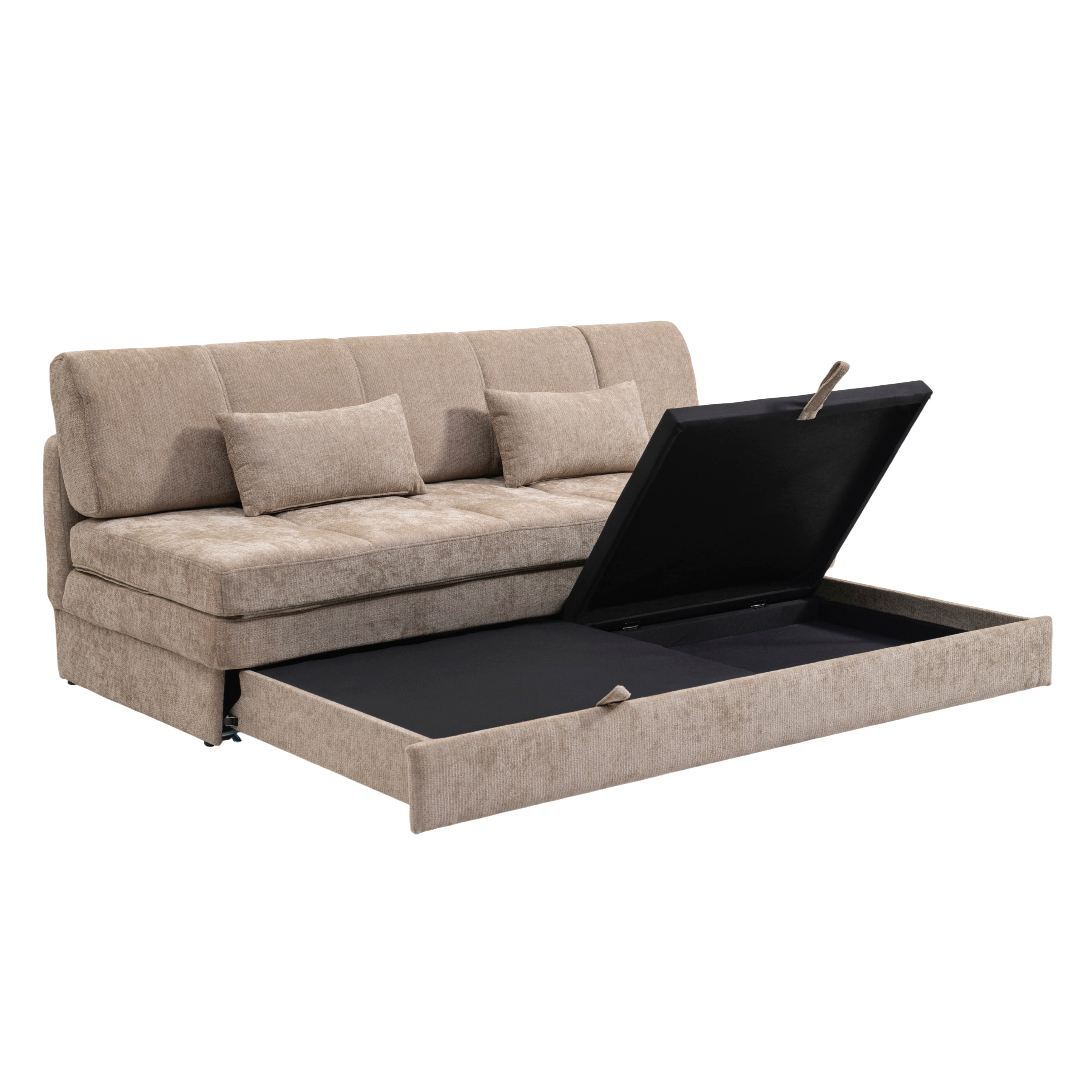 LUMA Upholstered Modular Sofa Bench – Brown