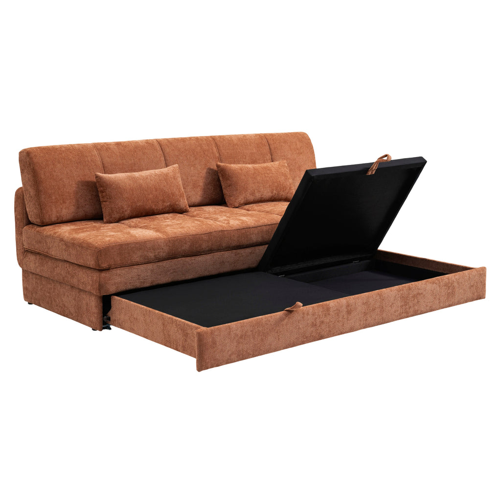 LUMA Upholstered Modular Sofa Bench – Terracotta
