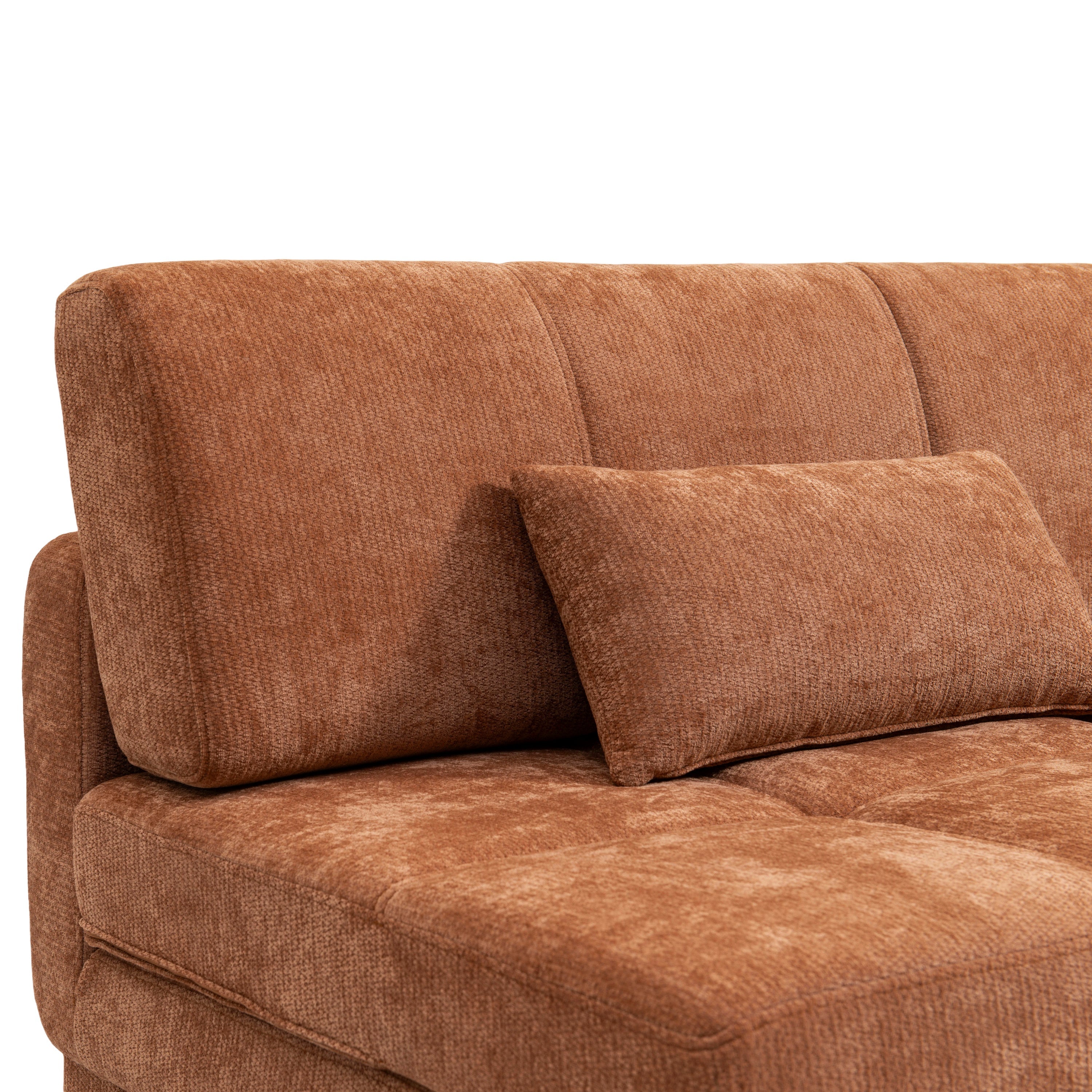 LUMA Upholstered Modular Sofa Bench – Terracotta