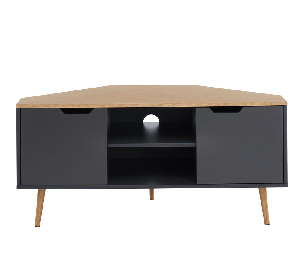 LYNA Corner TV Stand with Open Shelving