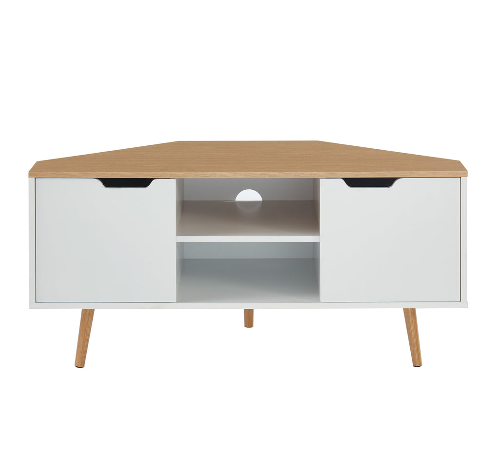 LYNA Corner TV Stand with Open Shelving