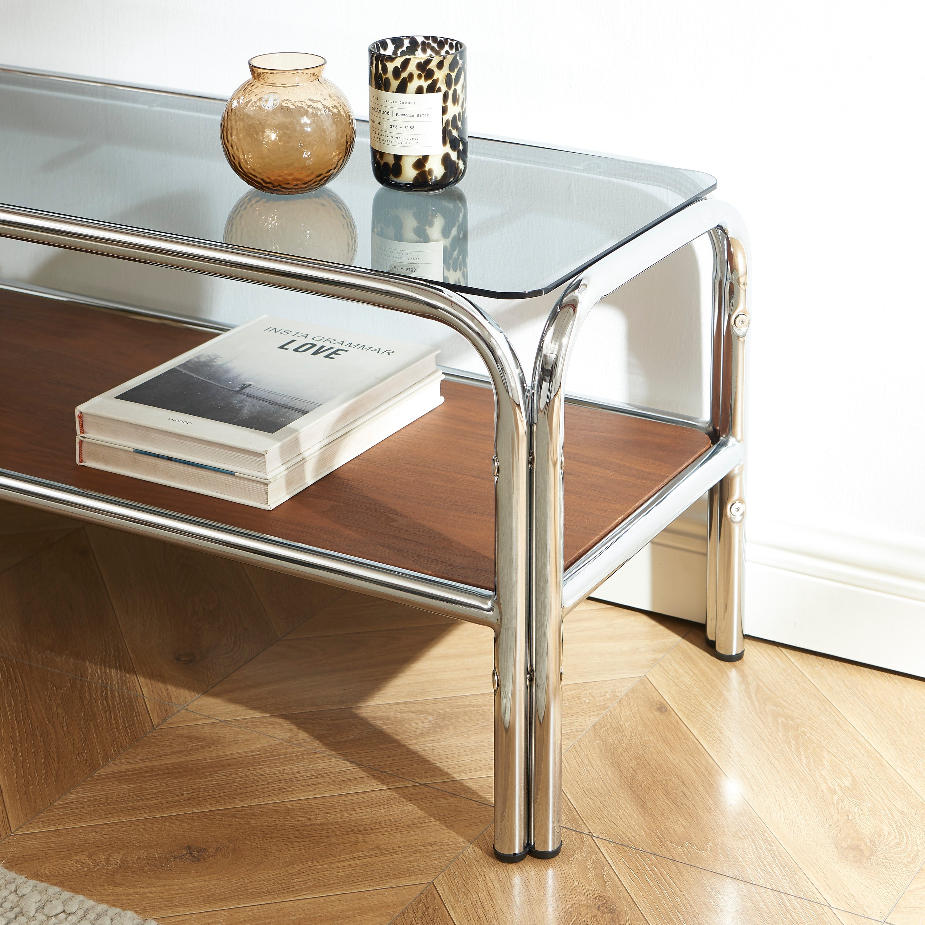 MAGGY Metal TV Stand with Storage – Black