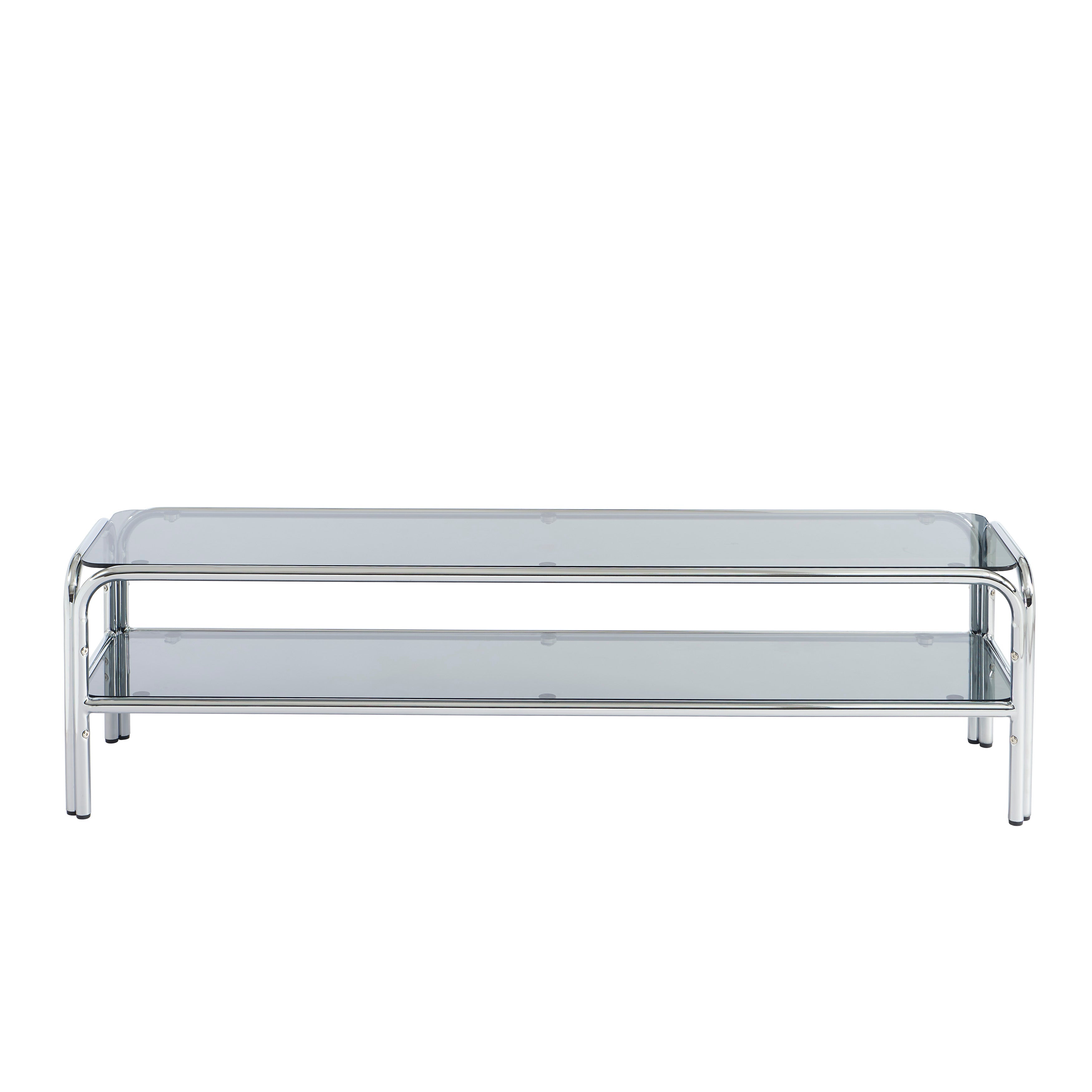 MAGGY Metal TV Stand with Storage – Black