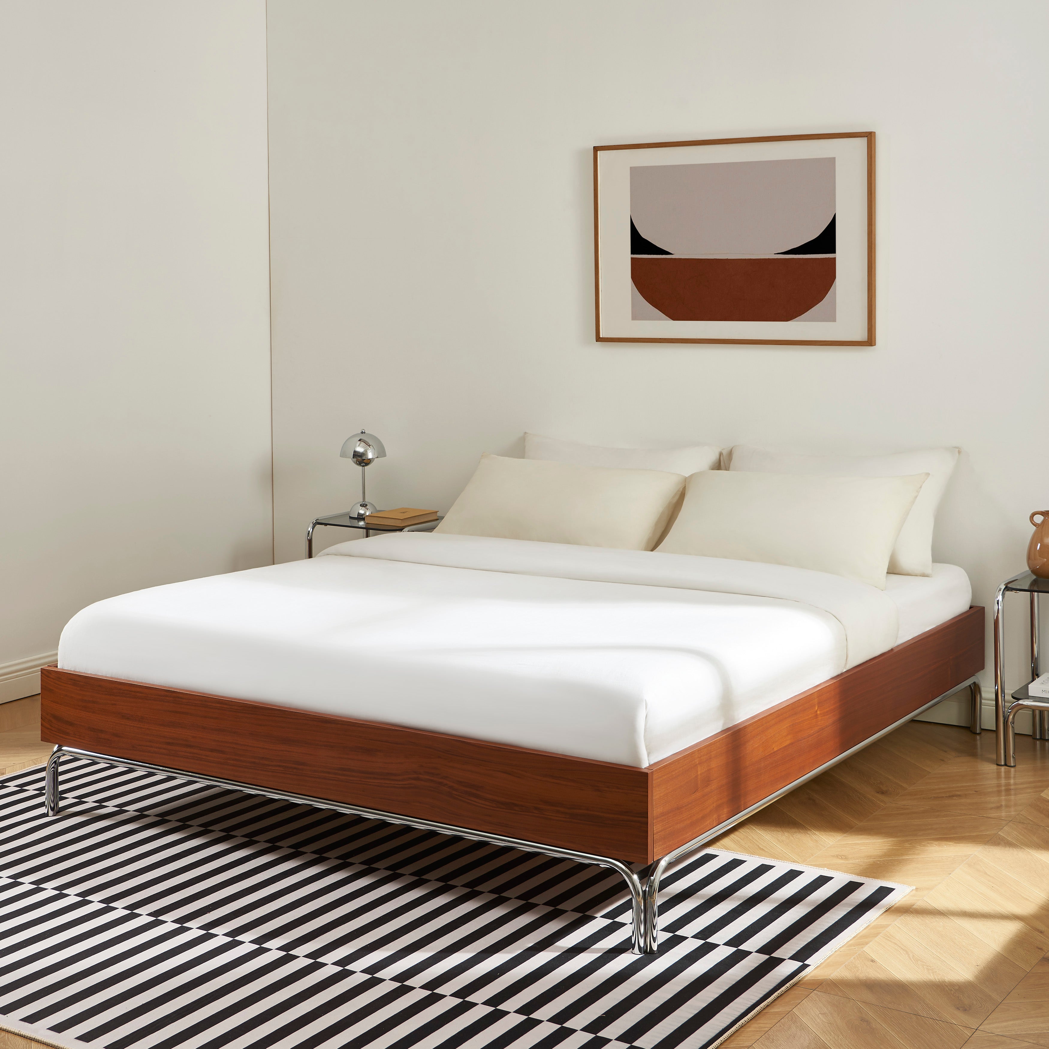 MAGGY Storage Bed 160cm – Walnut