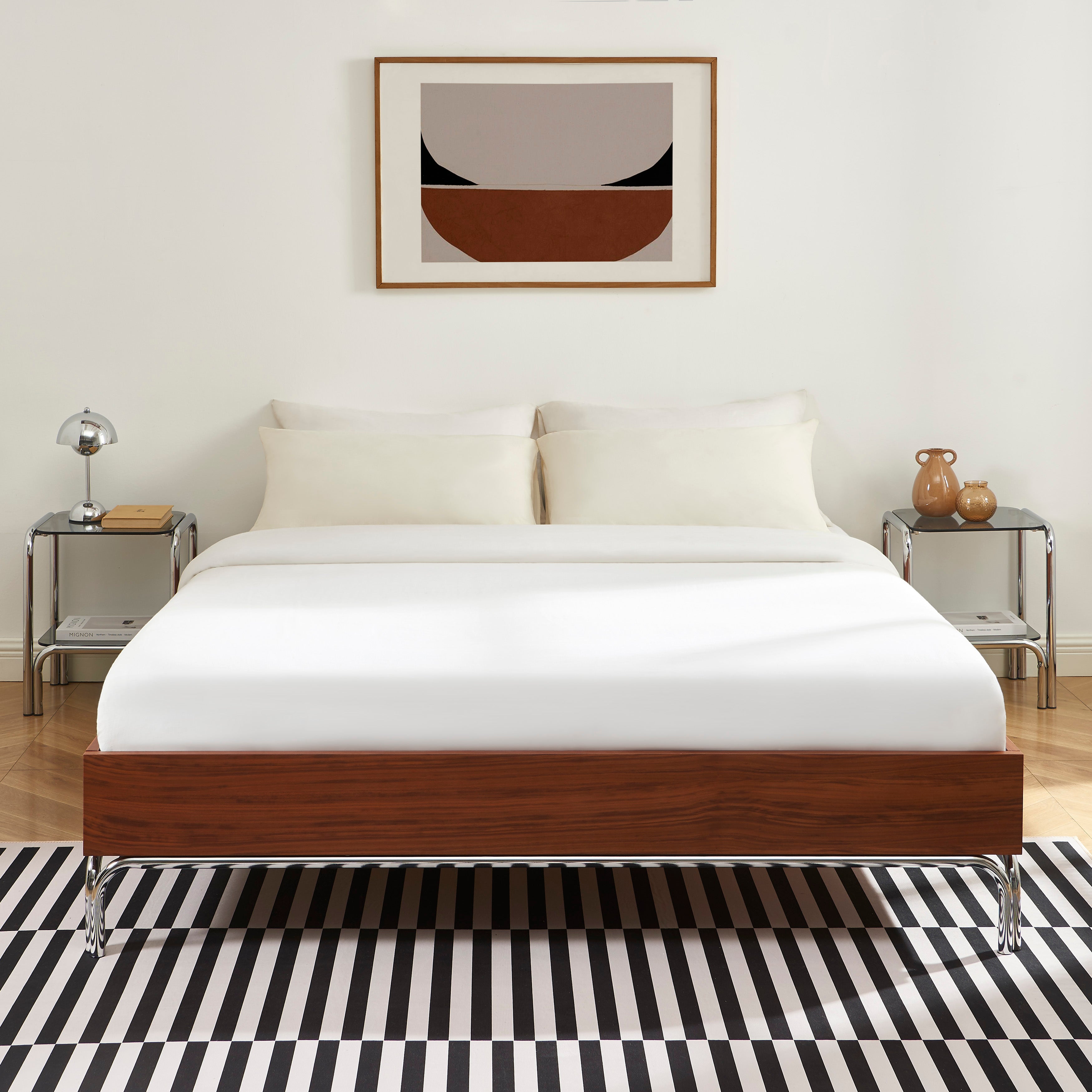 MAGGY Storage Bed 160cm – Walnut