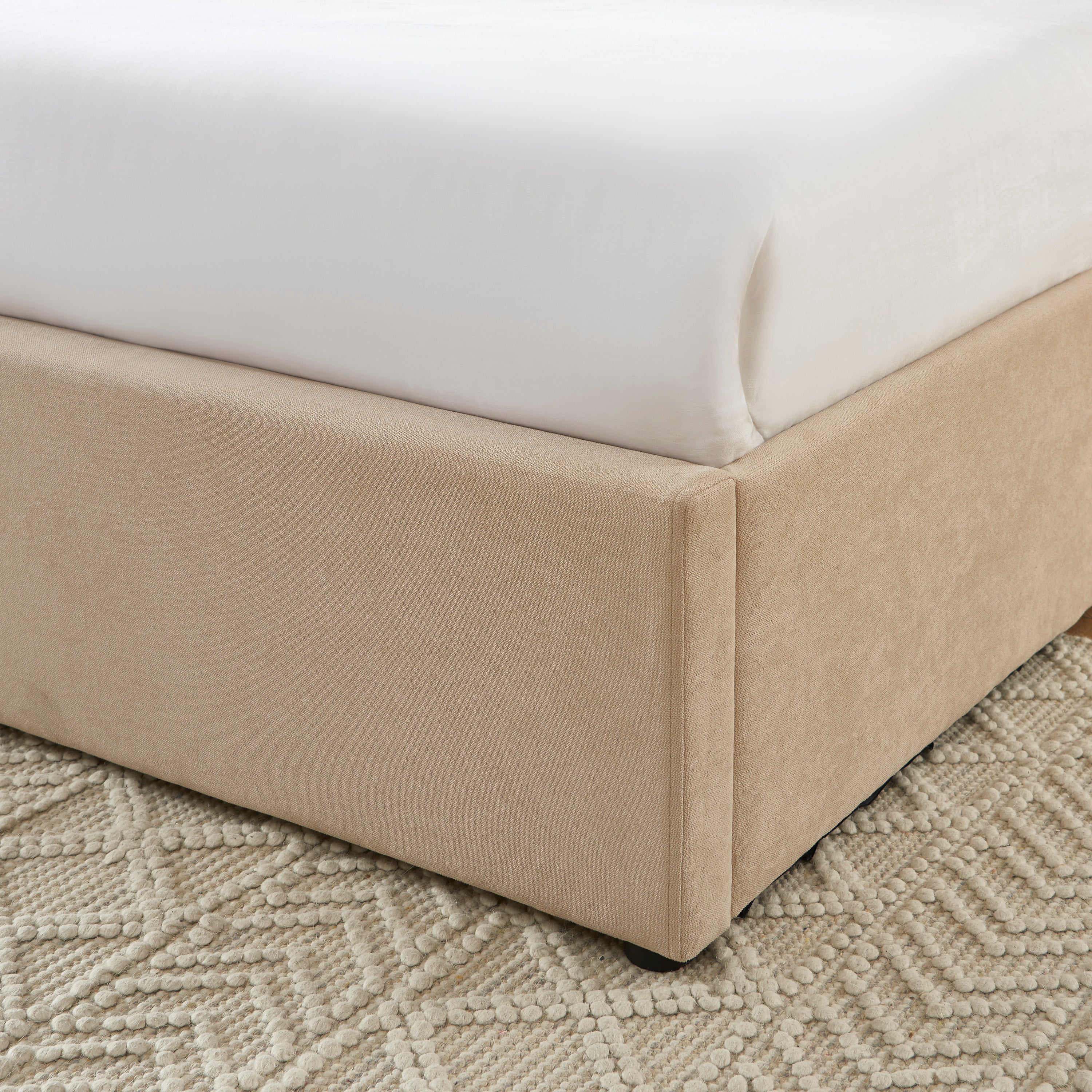 MARIUS Storage Bed Beige - 71" x 79"
