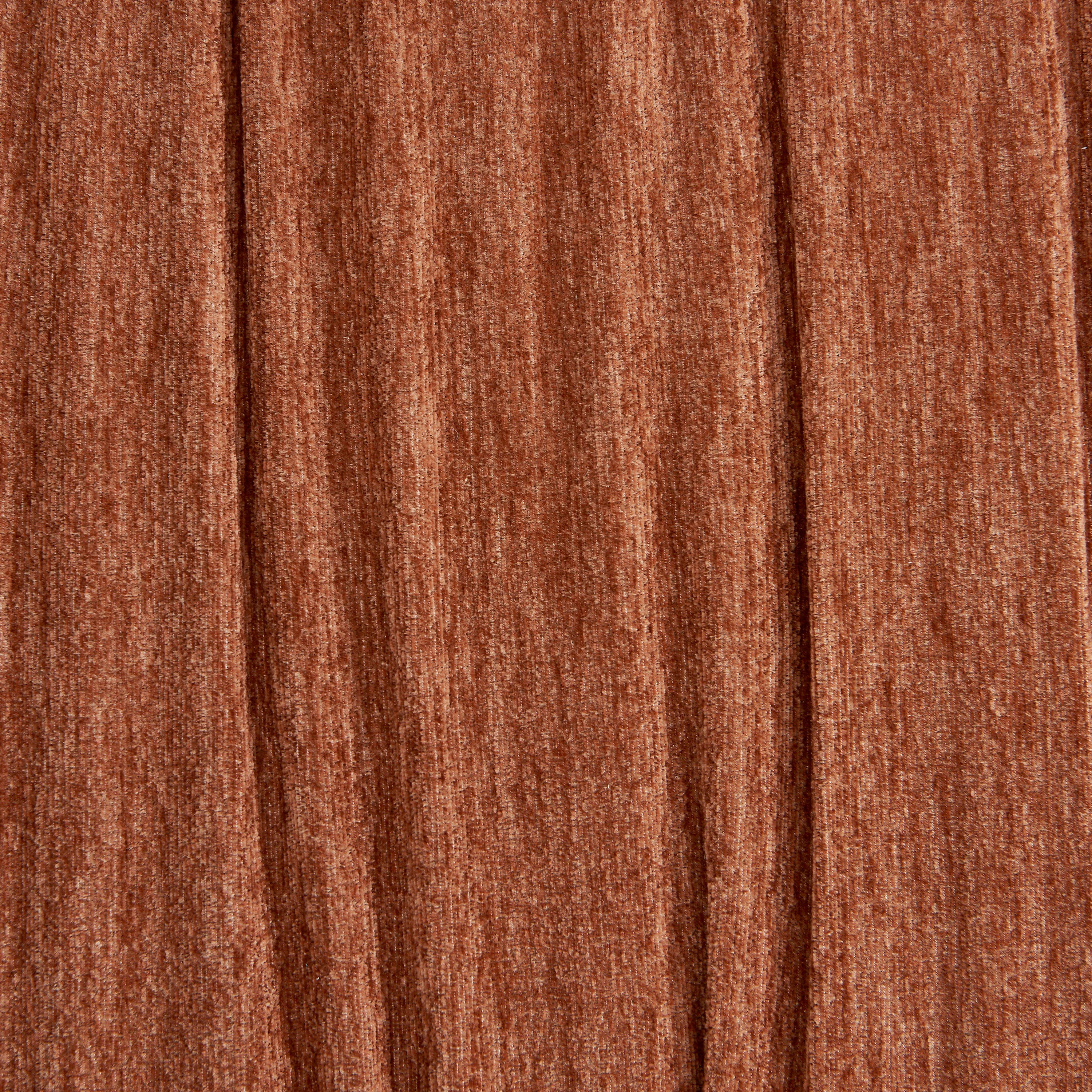 MARNI 3-Seater Sofa Thick Pleated Velvet - Terracotta